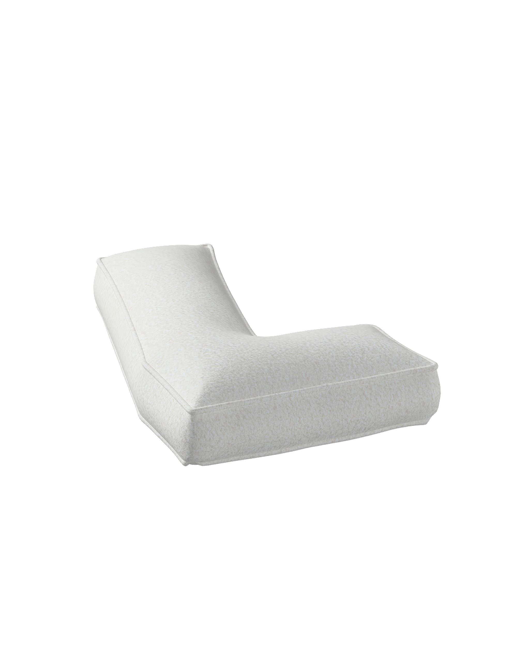 Coussin en forme du chiffre 7 couleur blanc tissu tresse (hover)