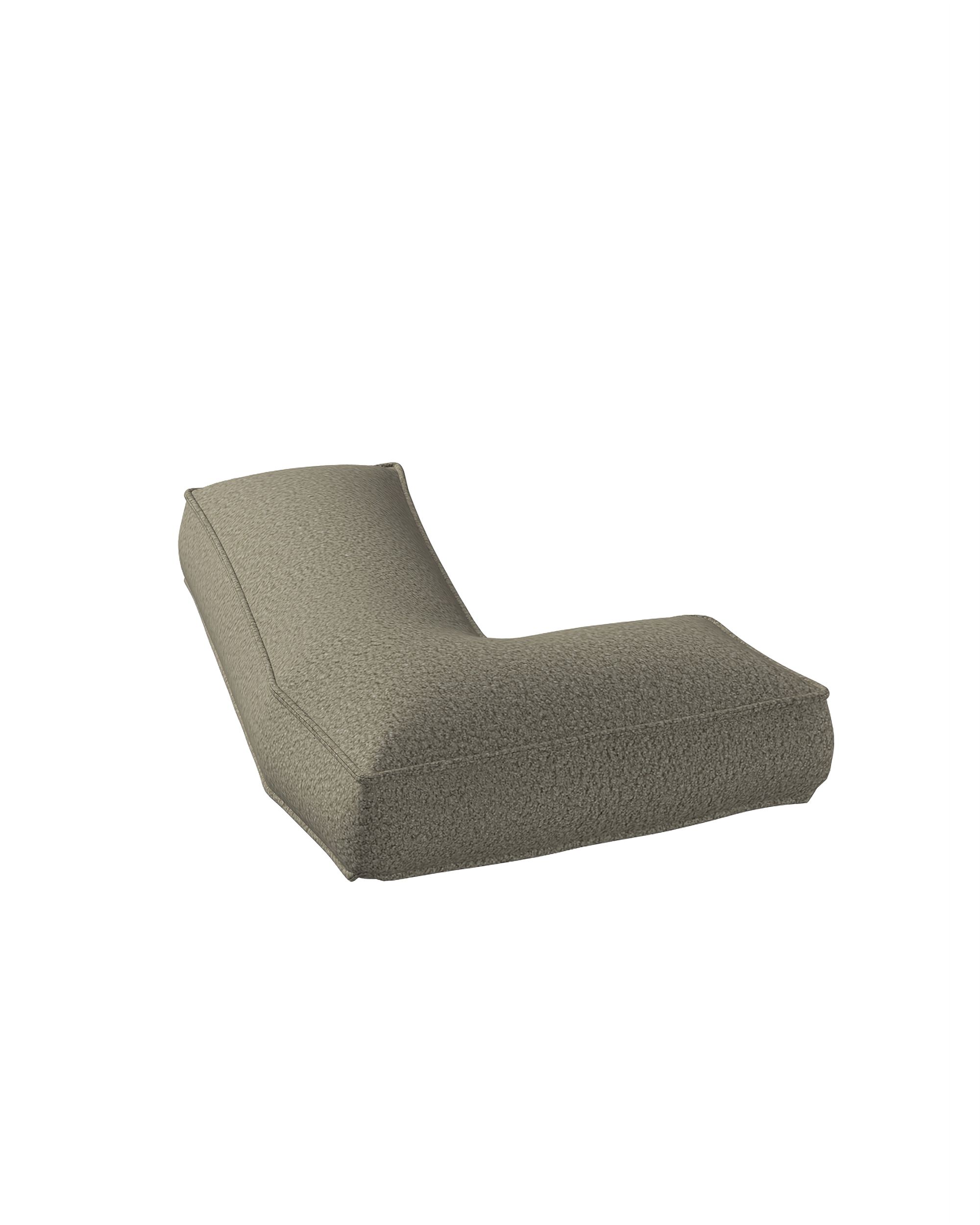 Coussin en forme du chiffre 7 couleur beige tissu tresse (hover)