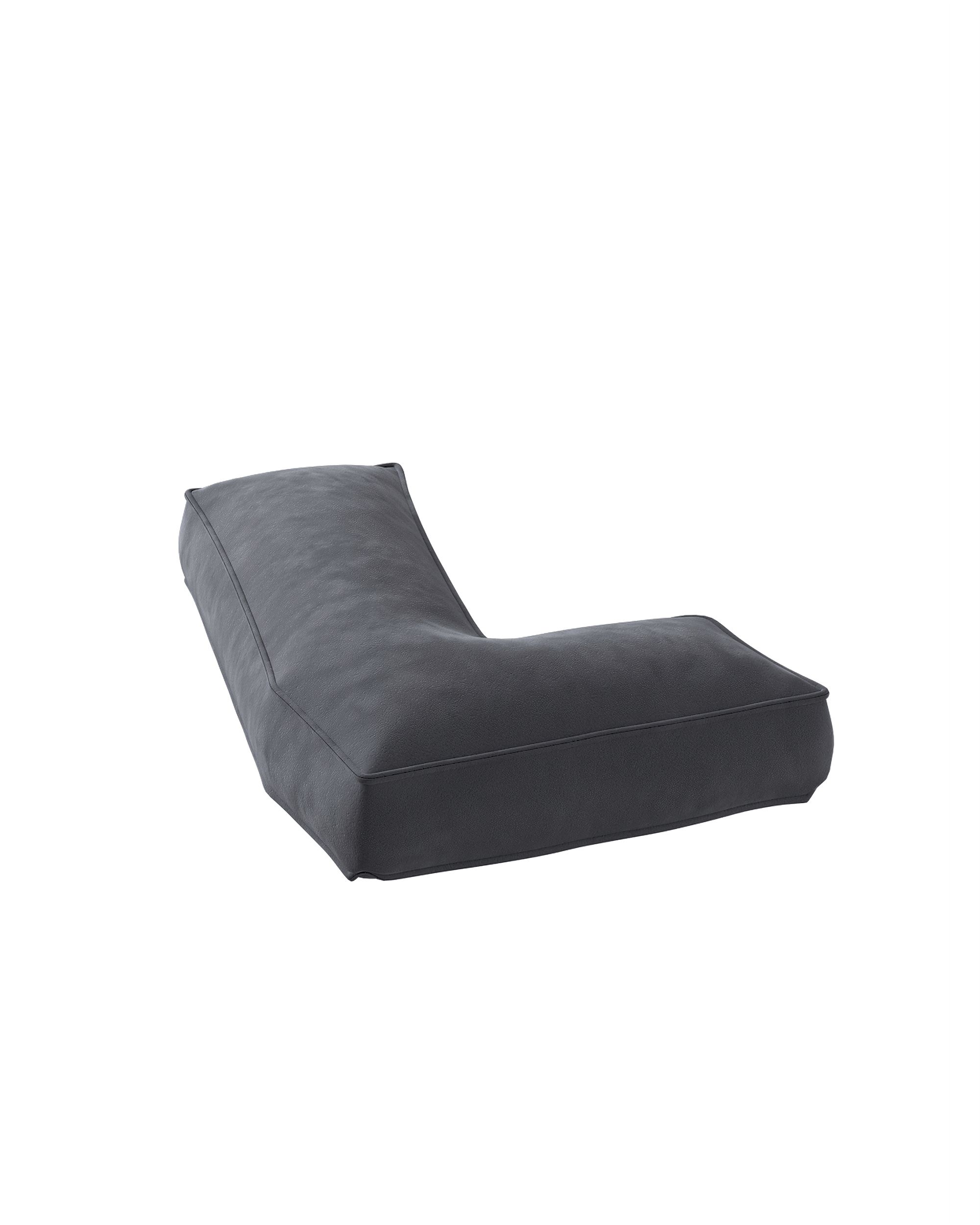 Coussin en forme du chiffre 7 couleur gris tissu brillant, velours (hover)