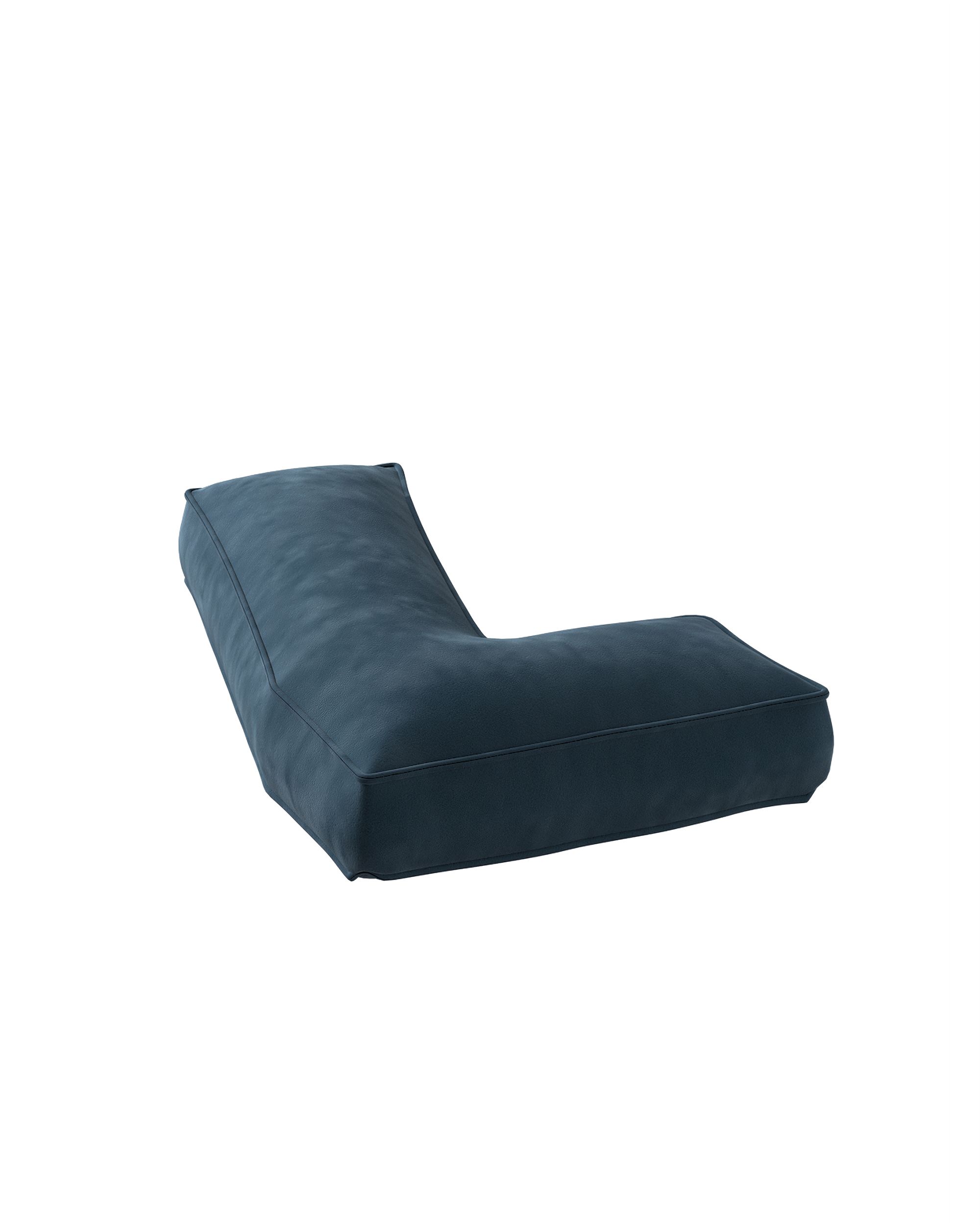 Coussin en forme du chiffre 7 couleur bleu tissu brillant, velours (hover)