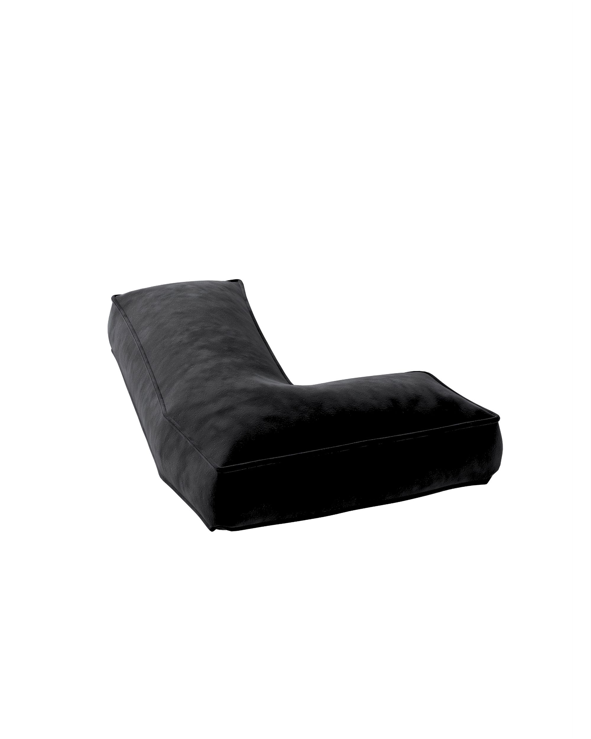 Coussin en forme du chiffre 7 couleur noir tissu brillant, velours (hover)