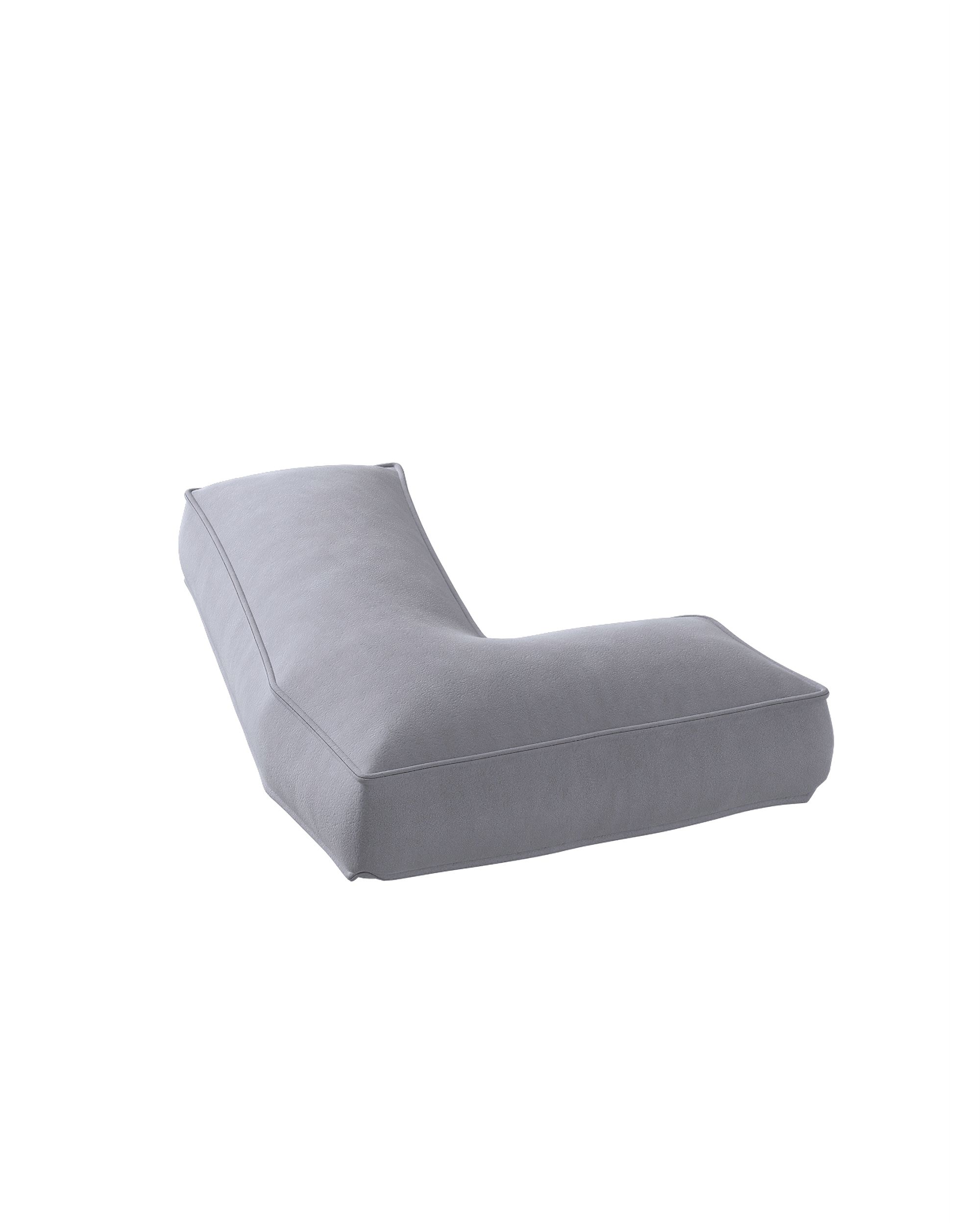 Coussin en forme du chiffre 7 couleur gris tissu brillant, velours (hover)