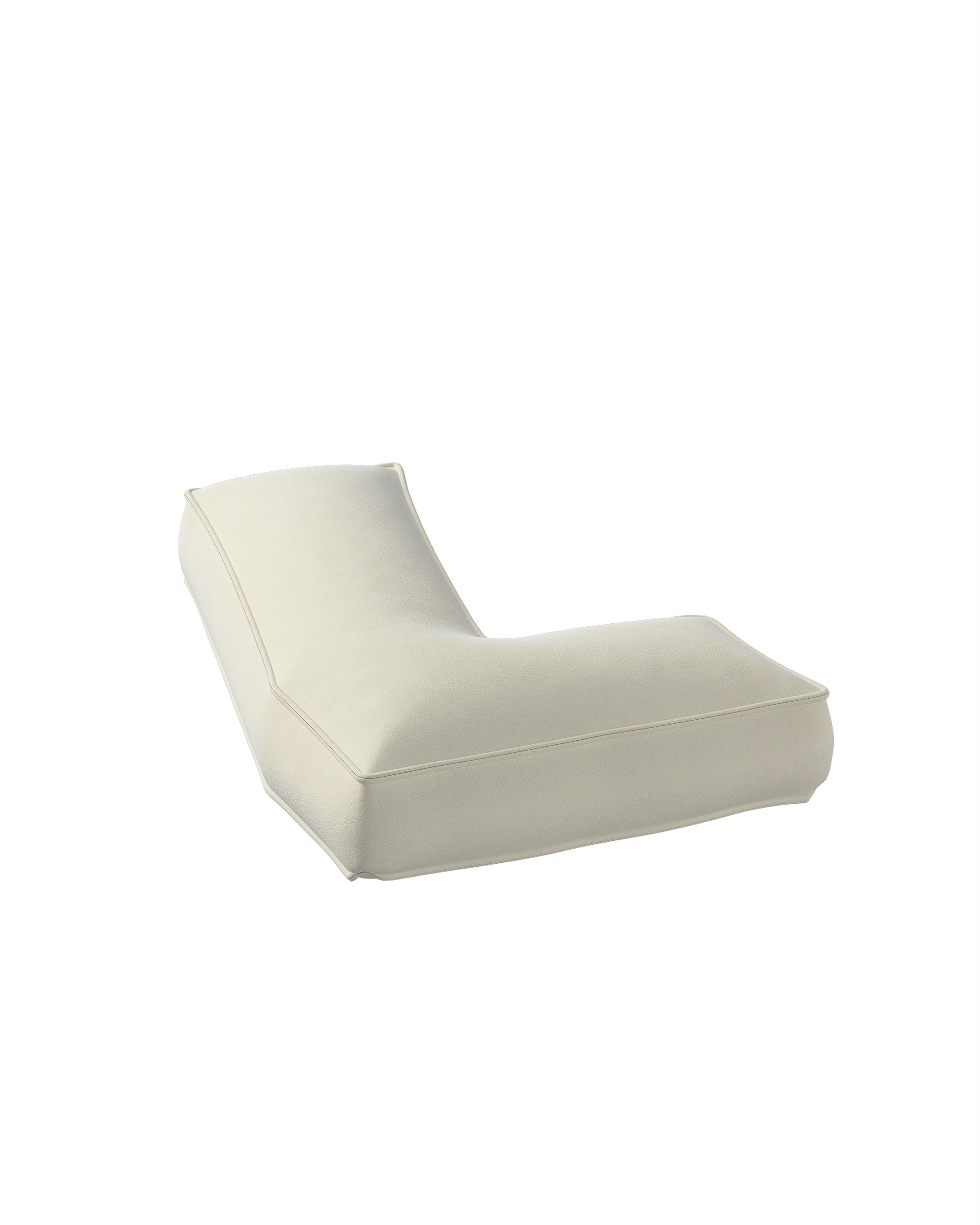 Coussin en forme du chiffre 7 couleur crème tissu brillant, velours (hover)