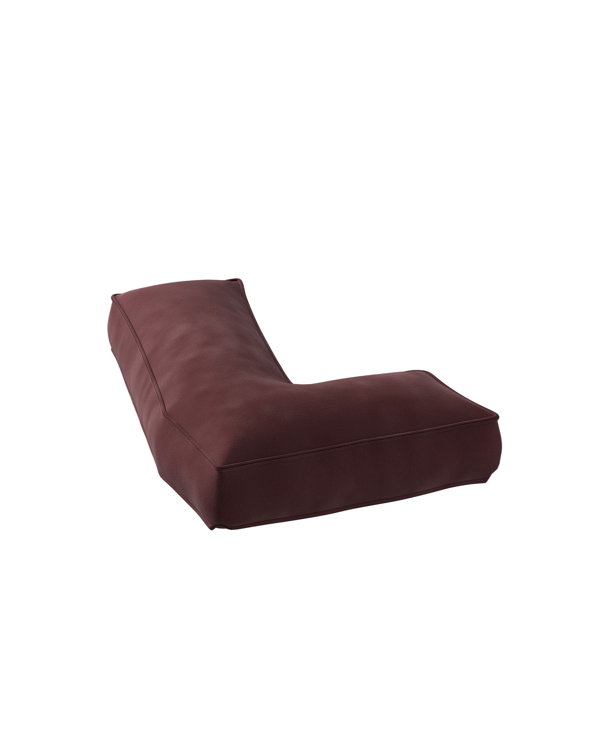 Coussin en forme du chiffre 7 couleur rouge tissu brillant, velours (hover)