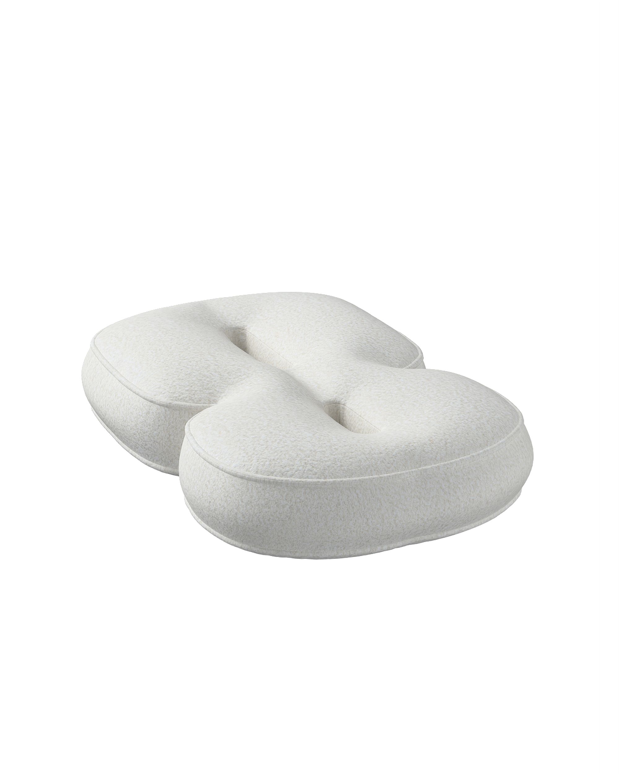 Number 8-shaped pillow couleur blanc tissu tresse (hover)