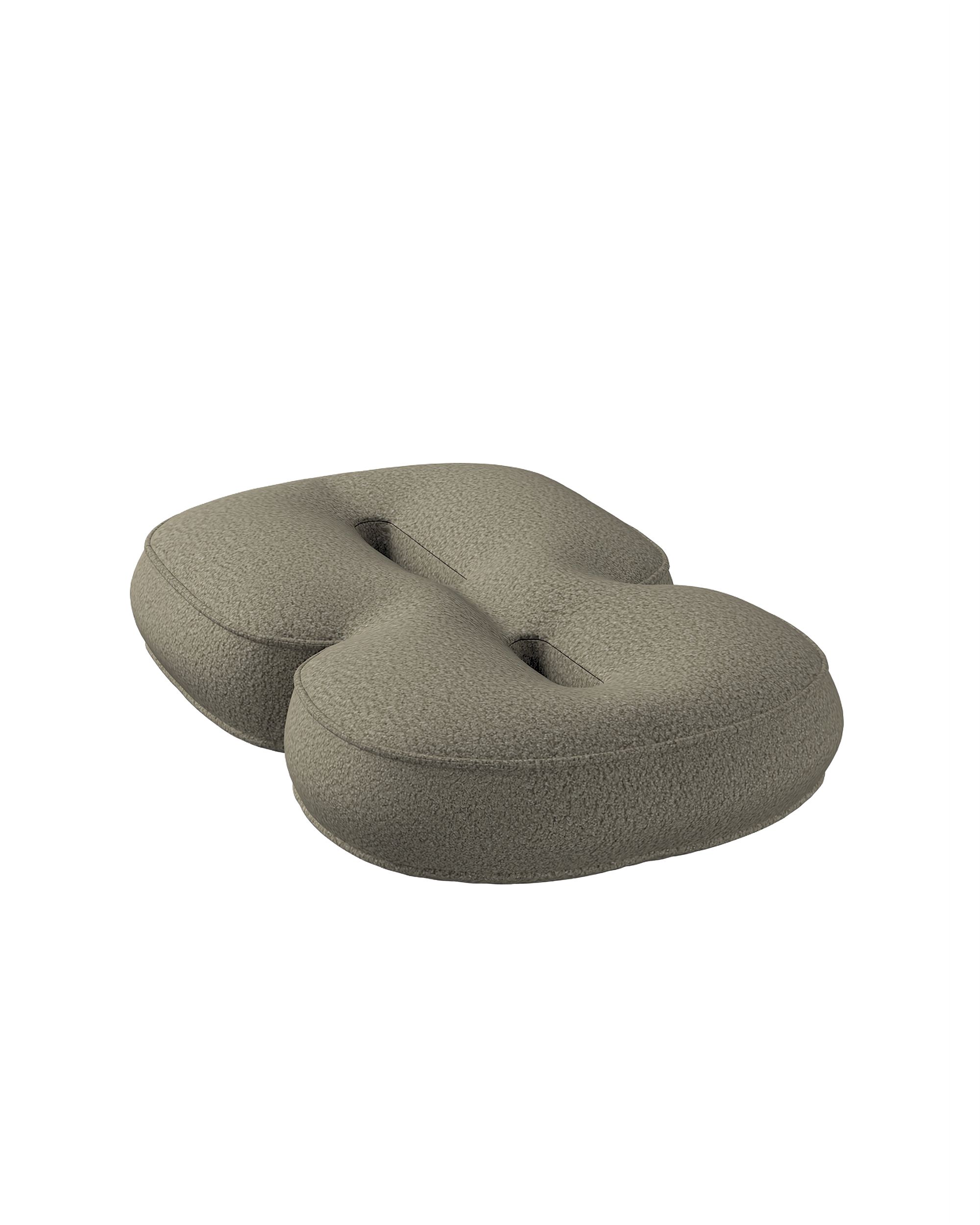 Number 8-shaped pillow couleur beige tissu tresse (hover)
