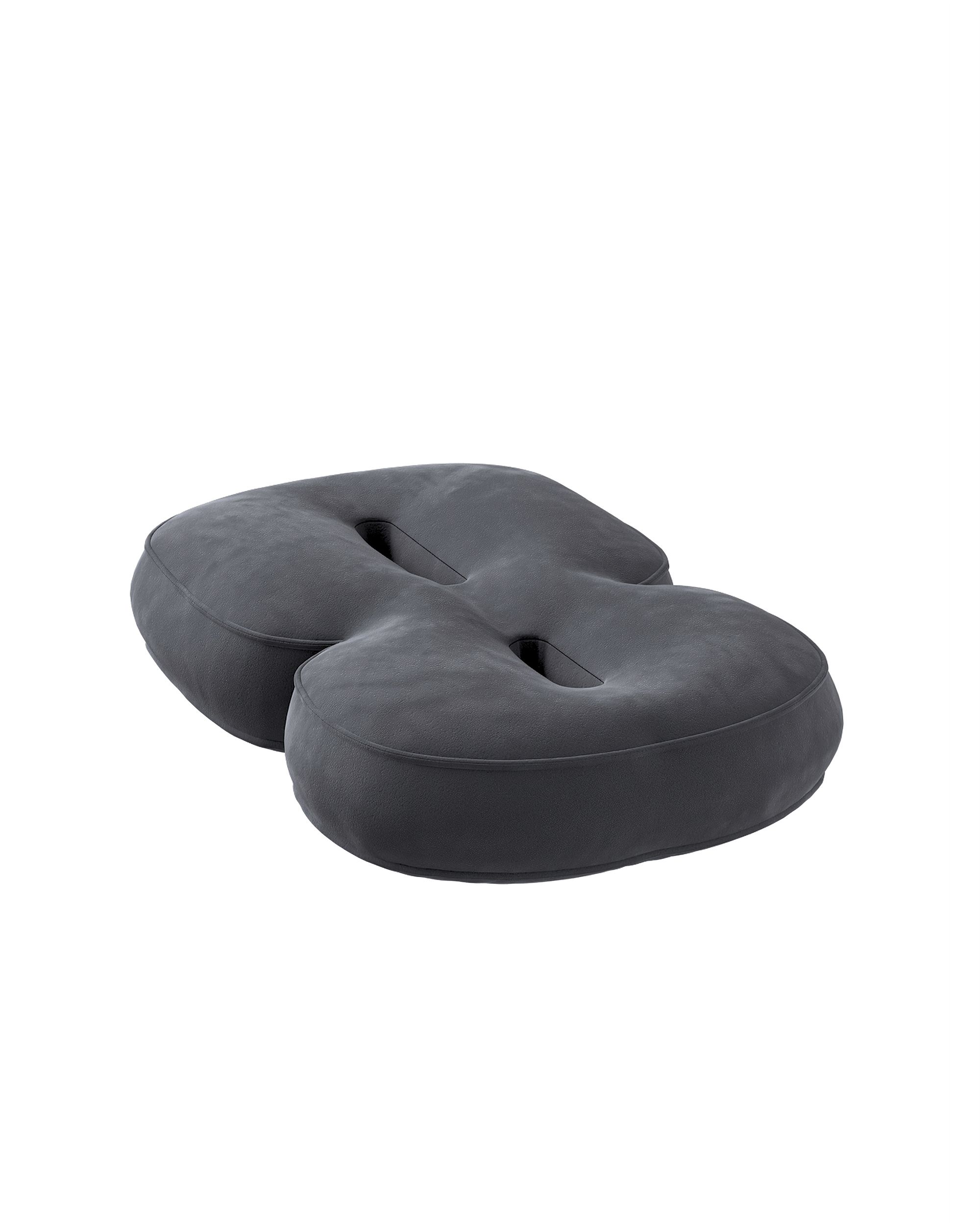 Number 8-shaped pillow couleur gris tissu brillant, velours (hover)