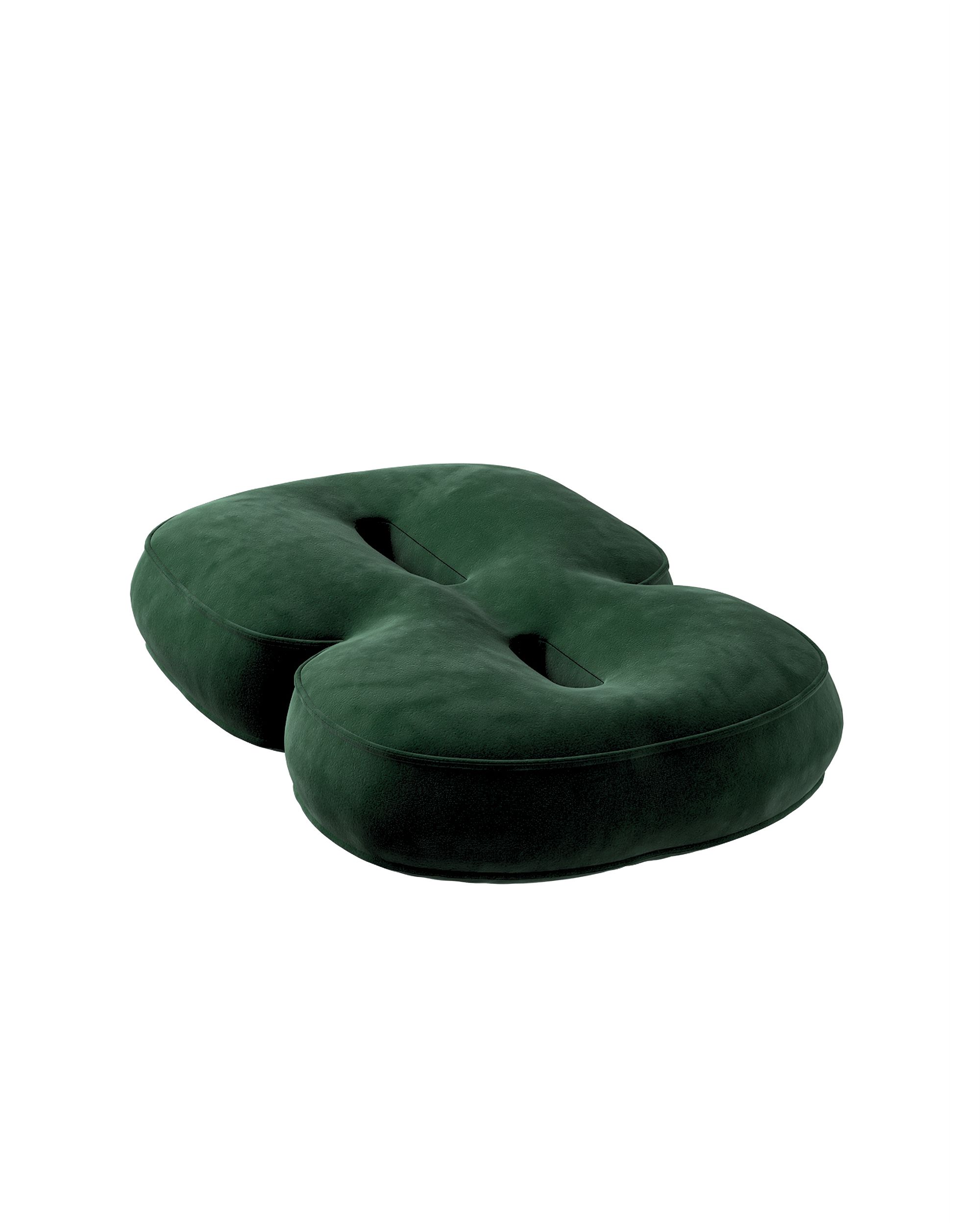 Number 8-shaped pillow couleur vert tissu brillant, velours (hover)