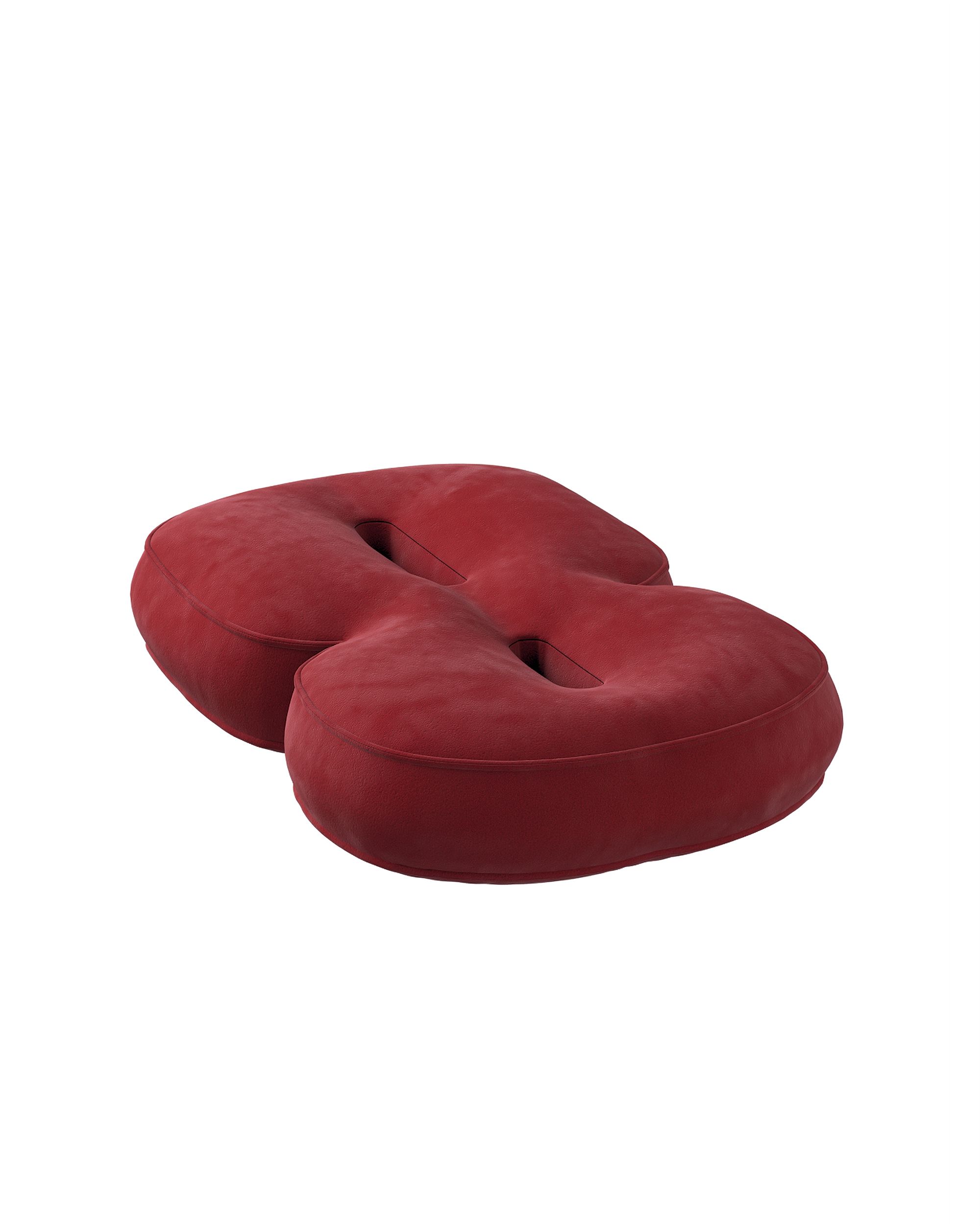 Number 8-shaped pillow couleur rouge tissu brillant, velours (hover)