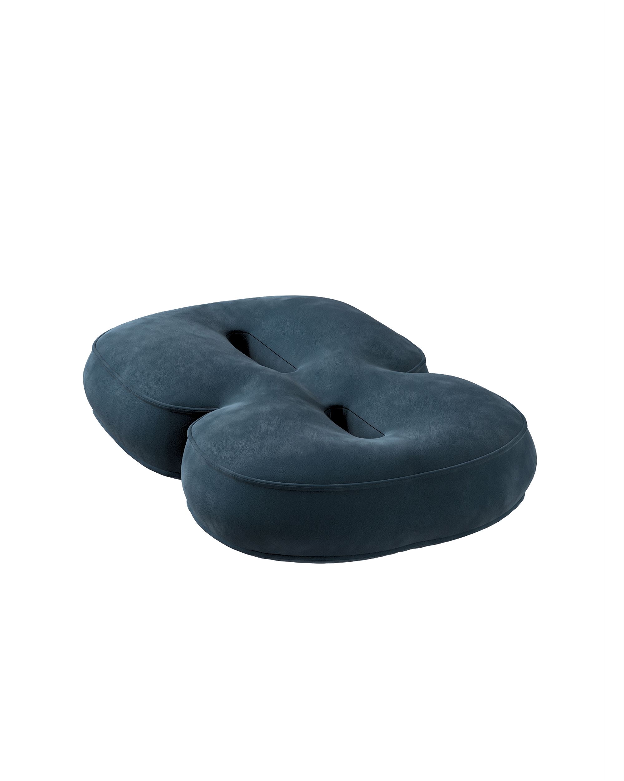 Number 8-shaped pillow couleur bleu tissu brillant, velours (hover)