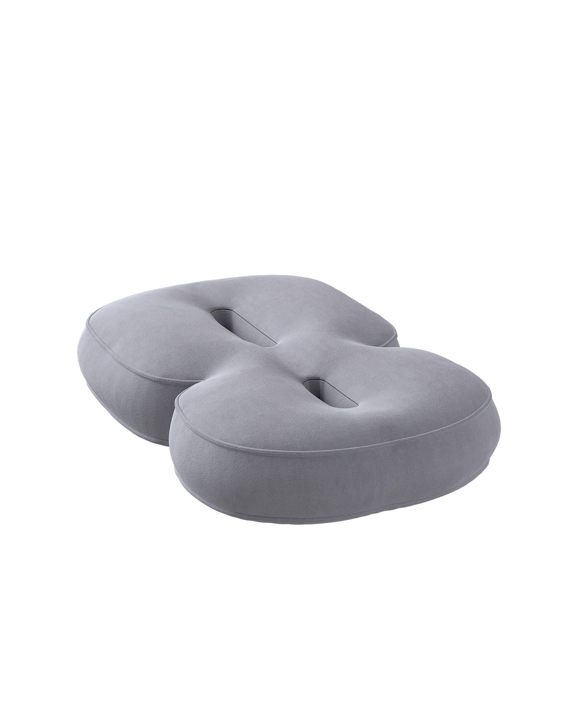 Number 8-shaped pillow couleur gris tissu brillant, velours (hover)