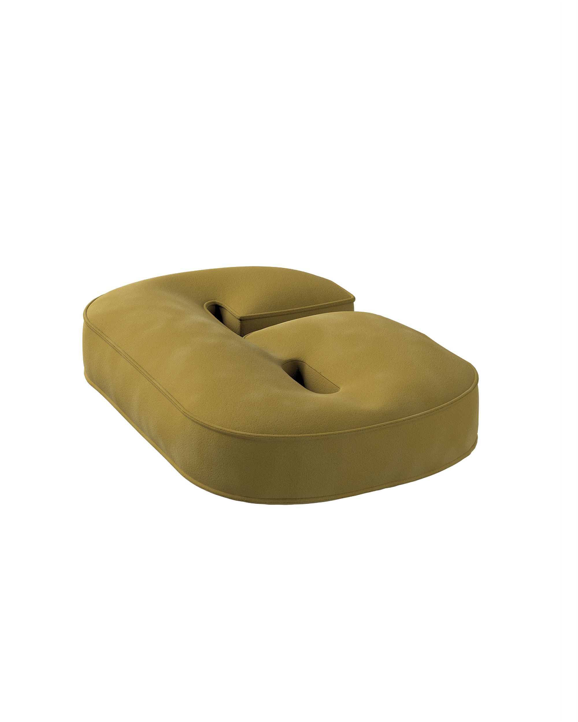 Coussin en forme du chiffre 9 couleur vert tissu brillant, velours (hover)
