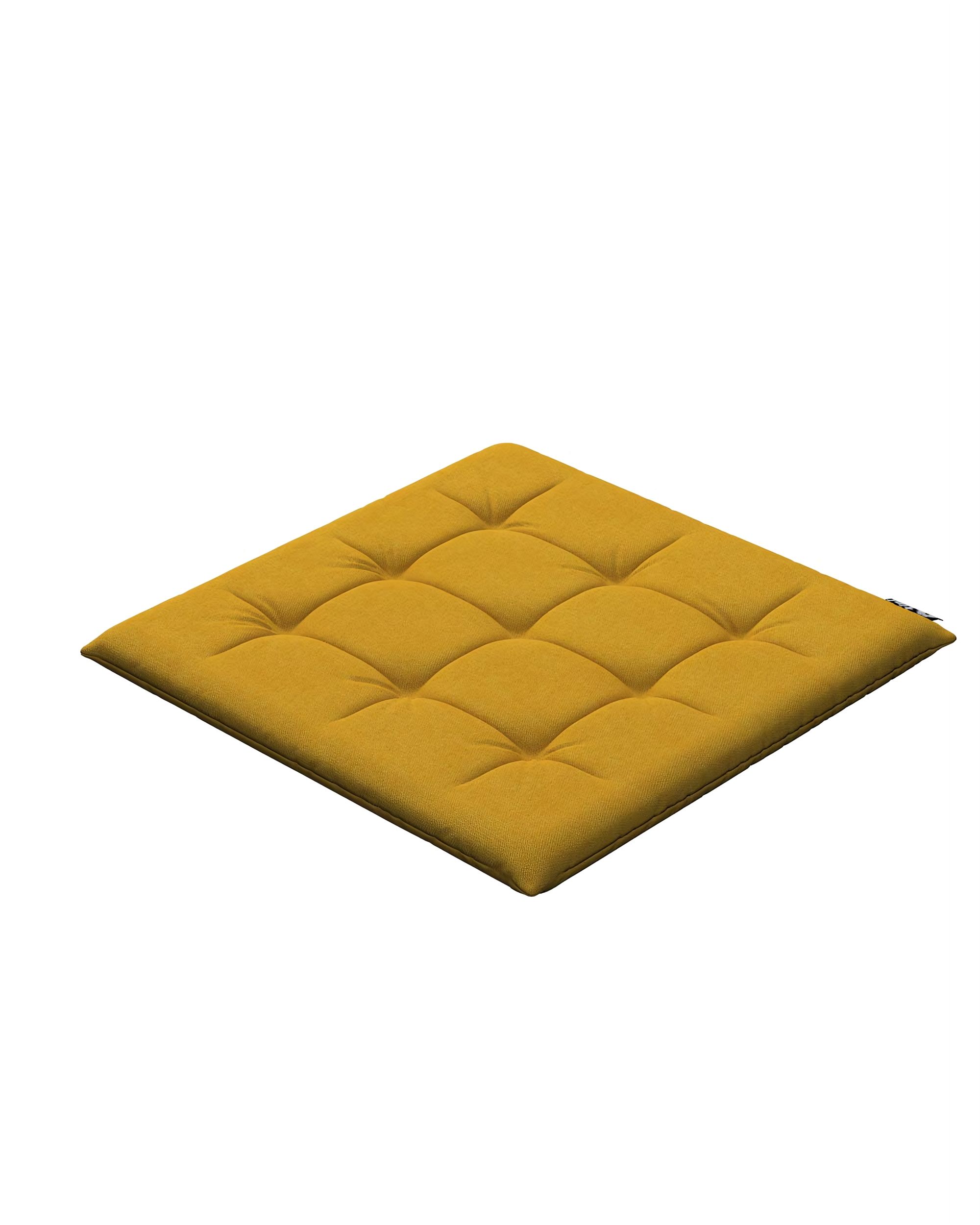 Coussin d'assise Eddie couleur jaune tissu tresse