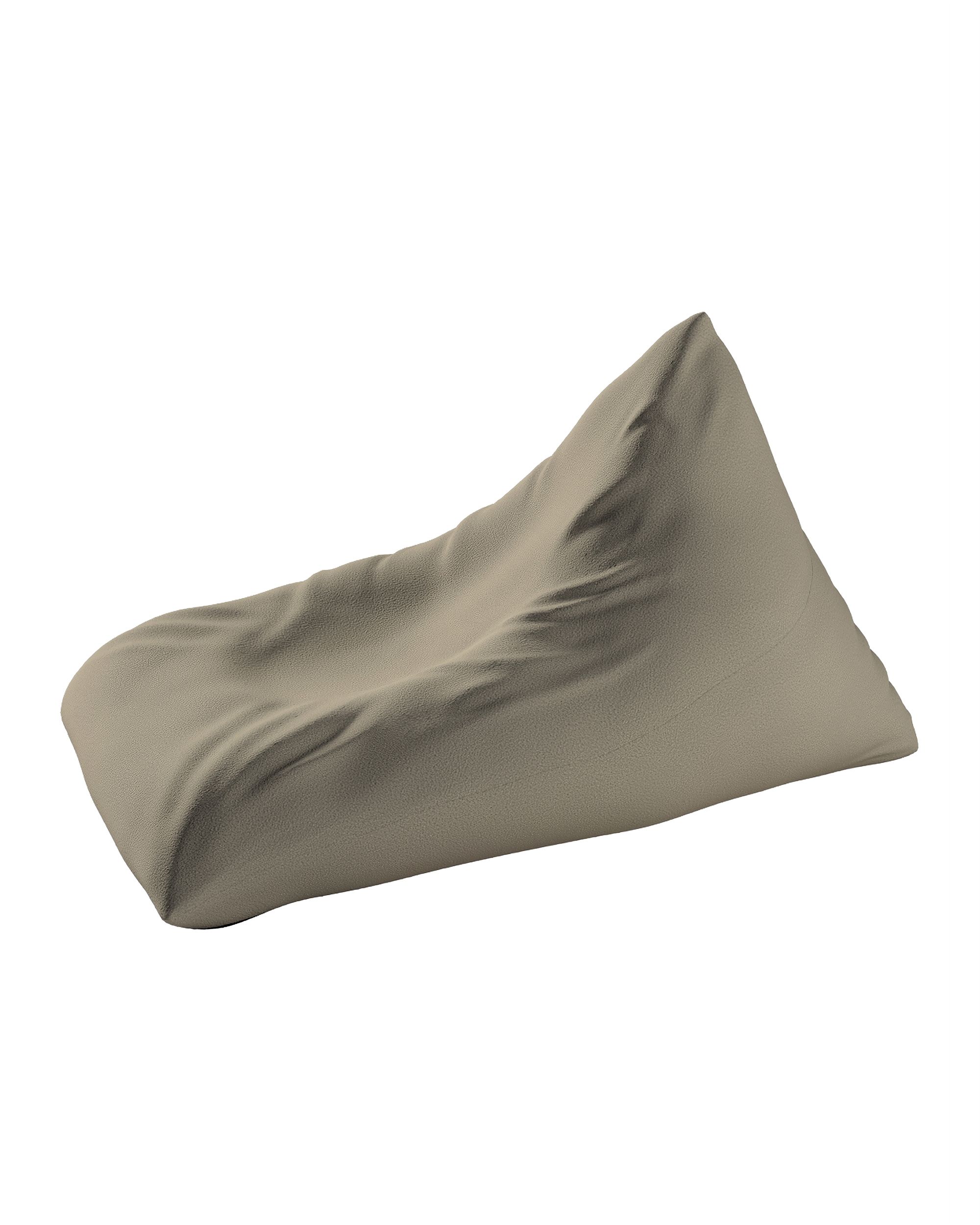 Pouf chaise longue couleur beige tissu tresse (hover)