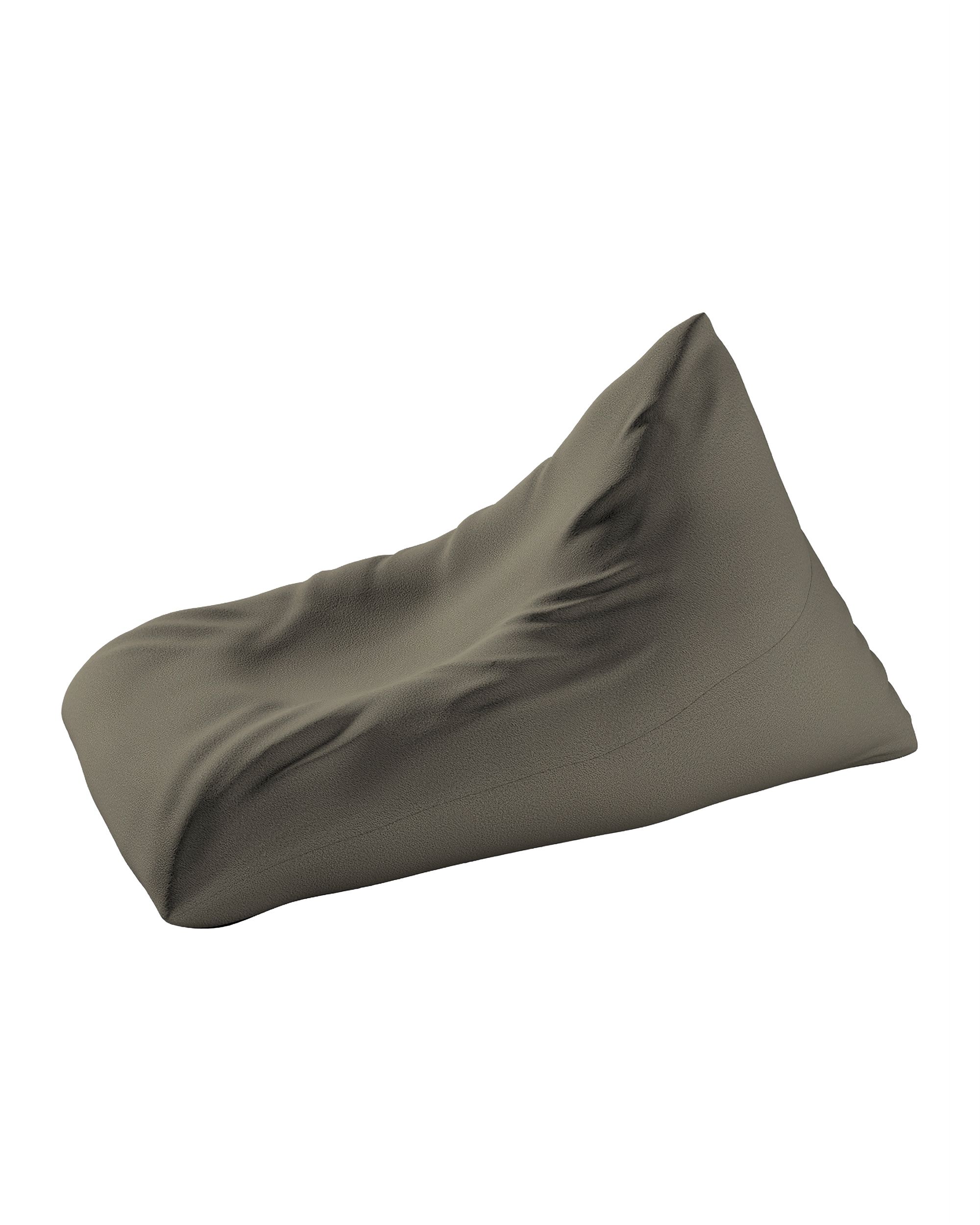 Pouf chaise longue couleur beige tissu tresse (hover)