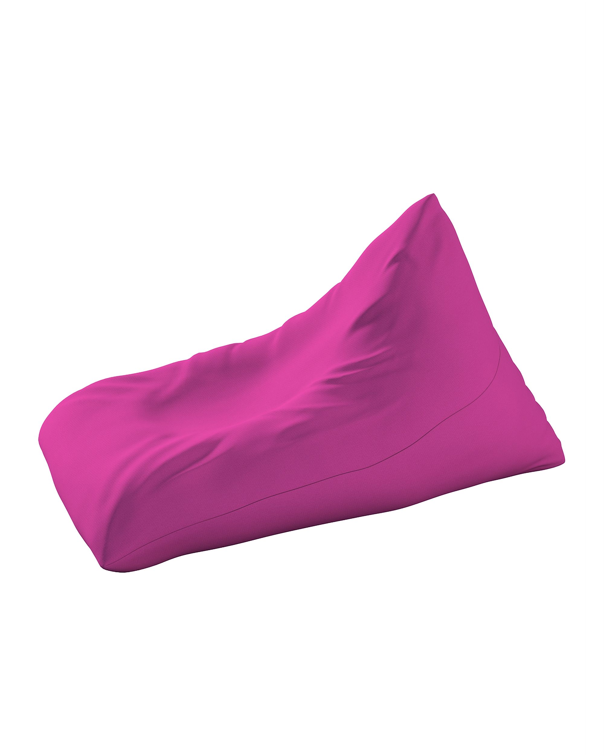 Pouf chaise longue couleur rose tissu tresse (hover)