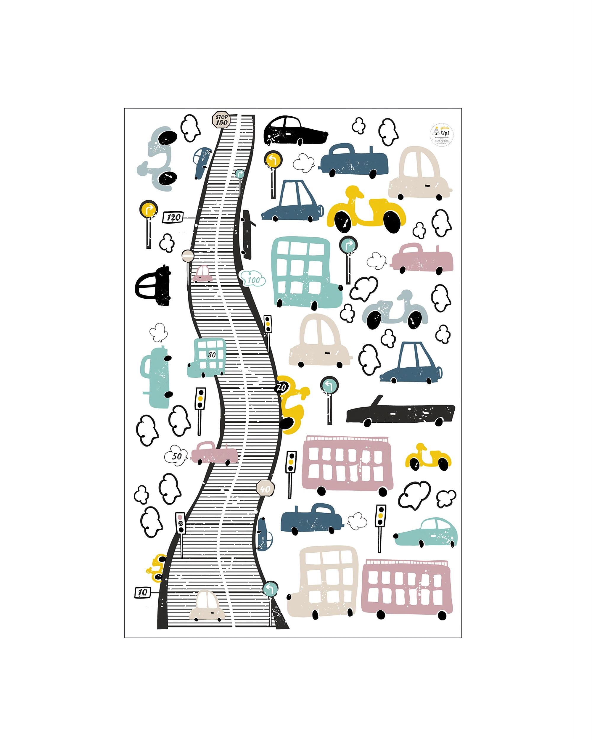 Stickers Colorful Traffic