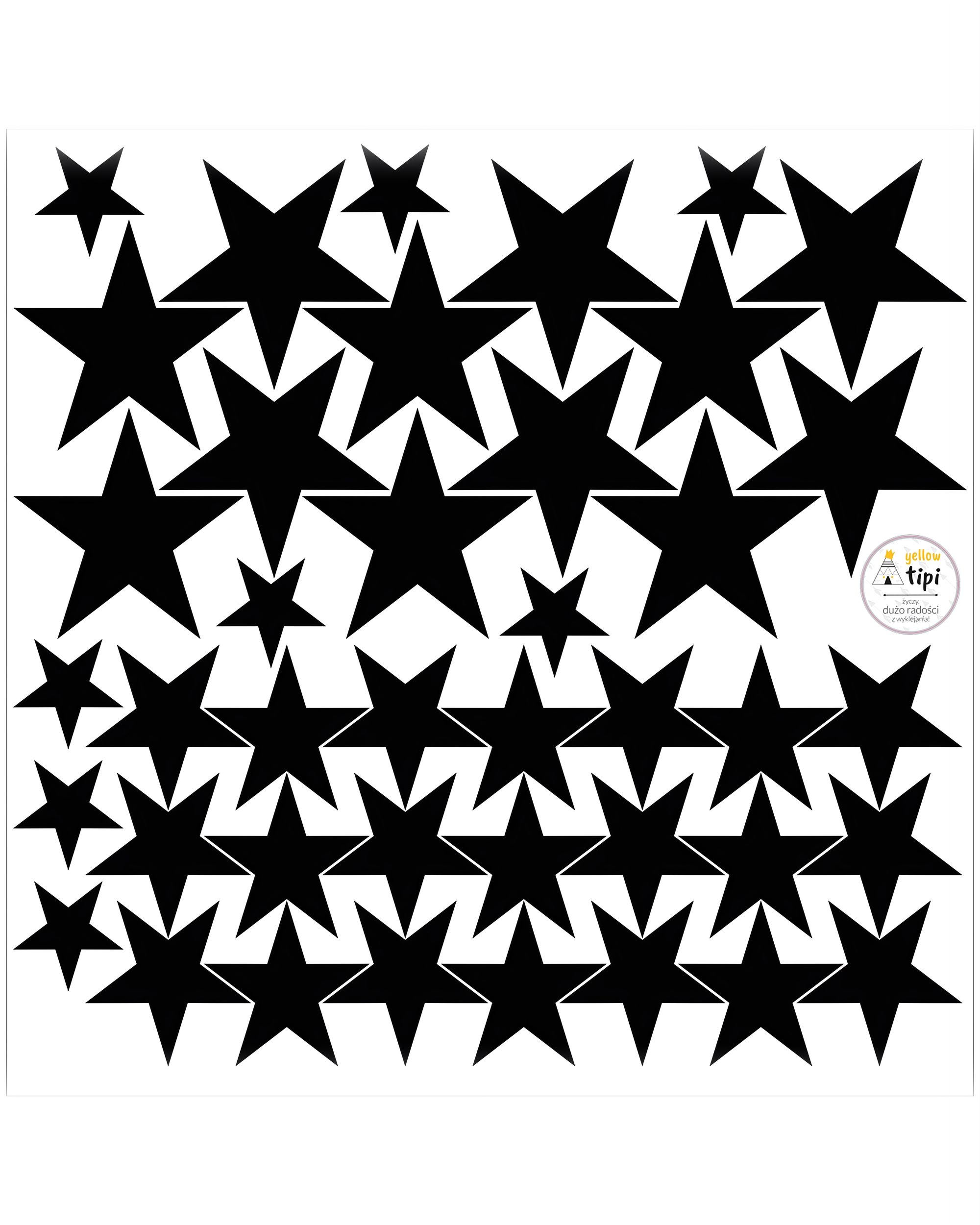 Petits stickers Mini Stars black