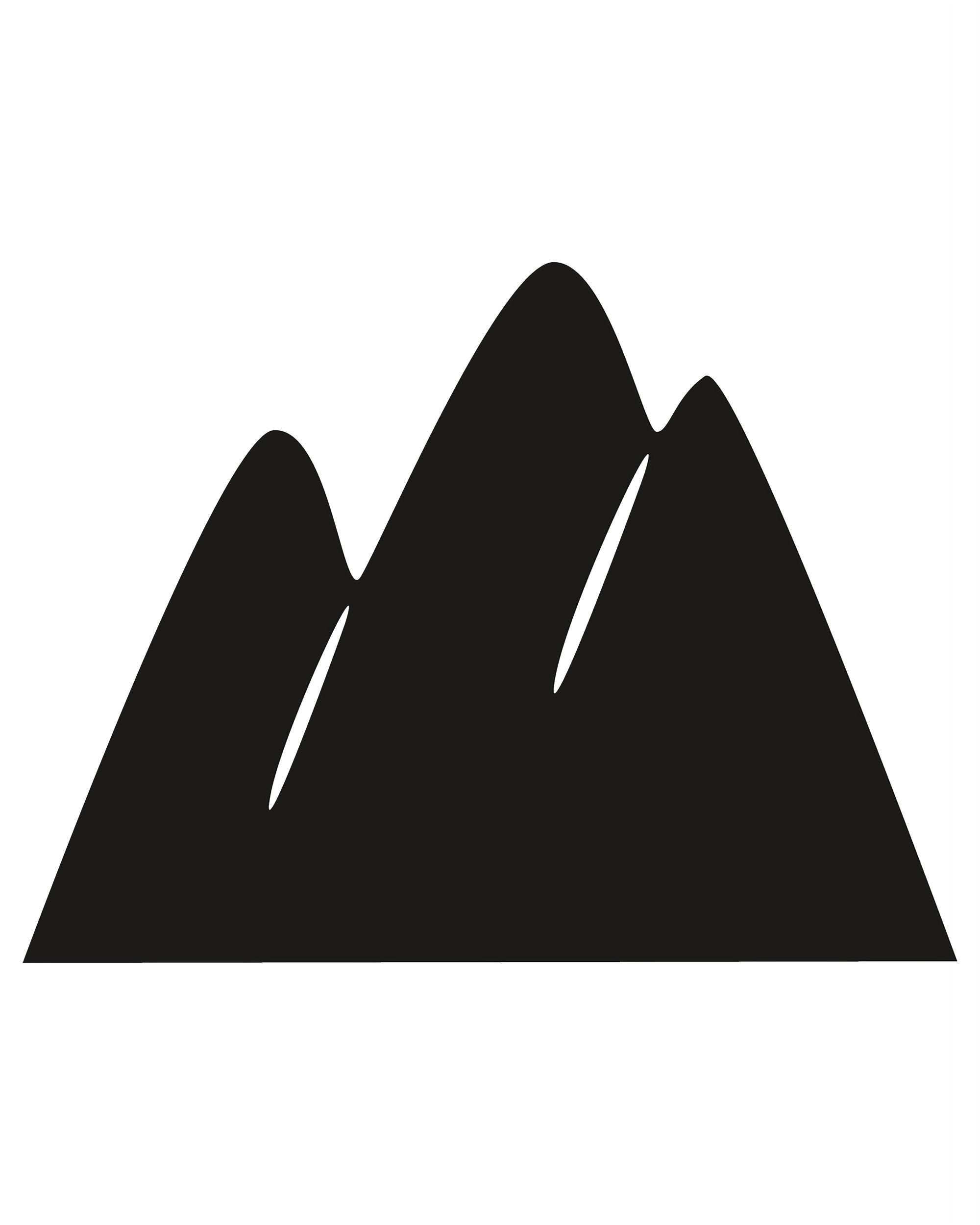 Sticker tableau noir Mountains