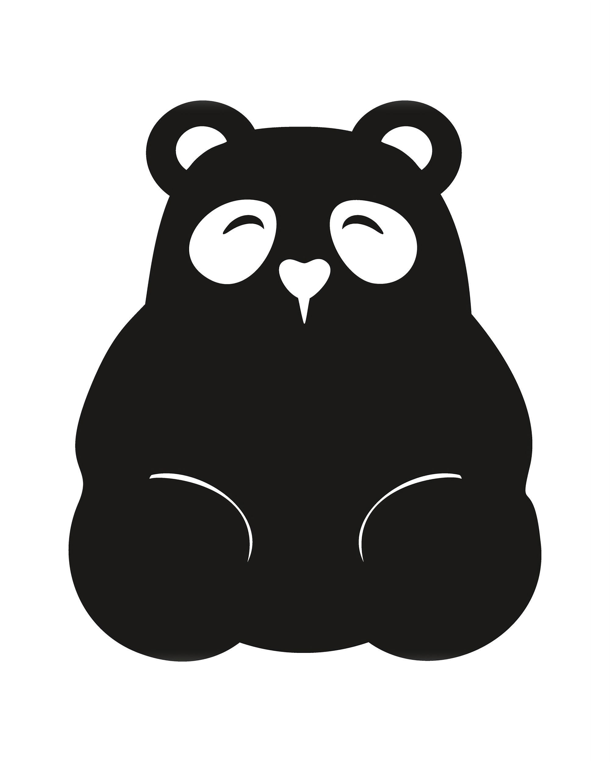Sticker tableau noir Panda