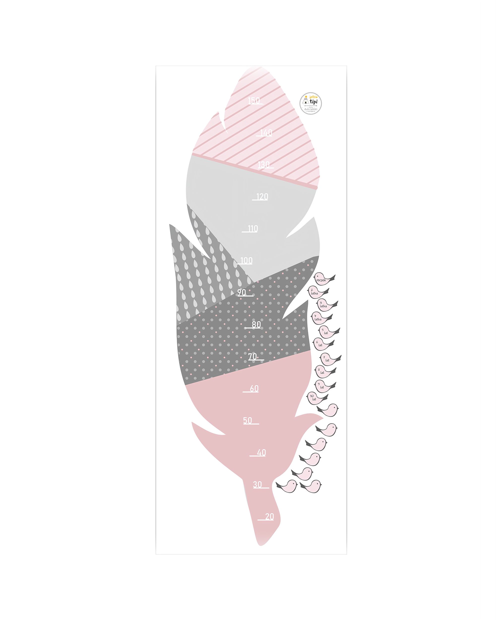 Sticker toise Feather rose