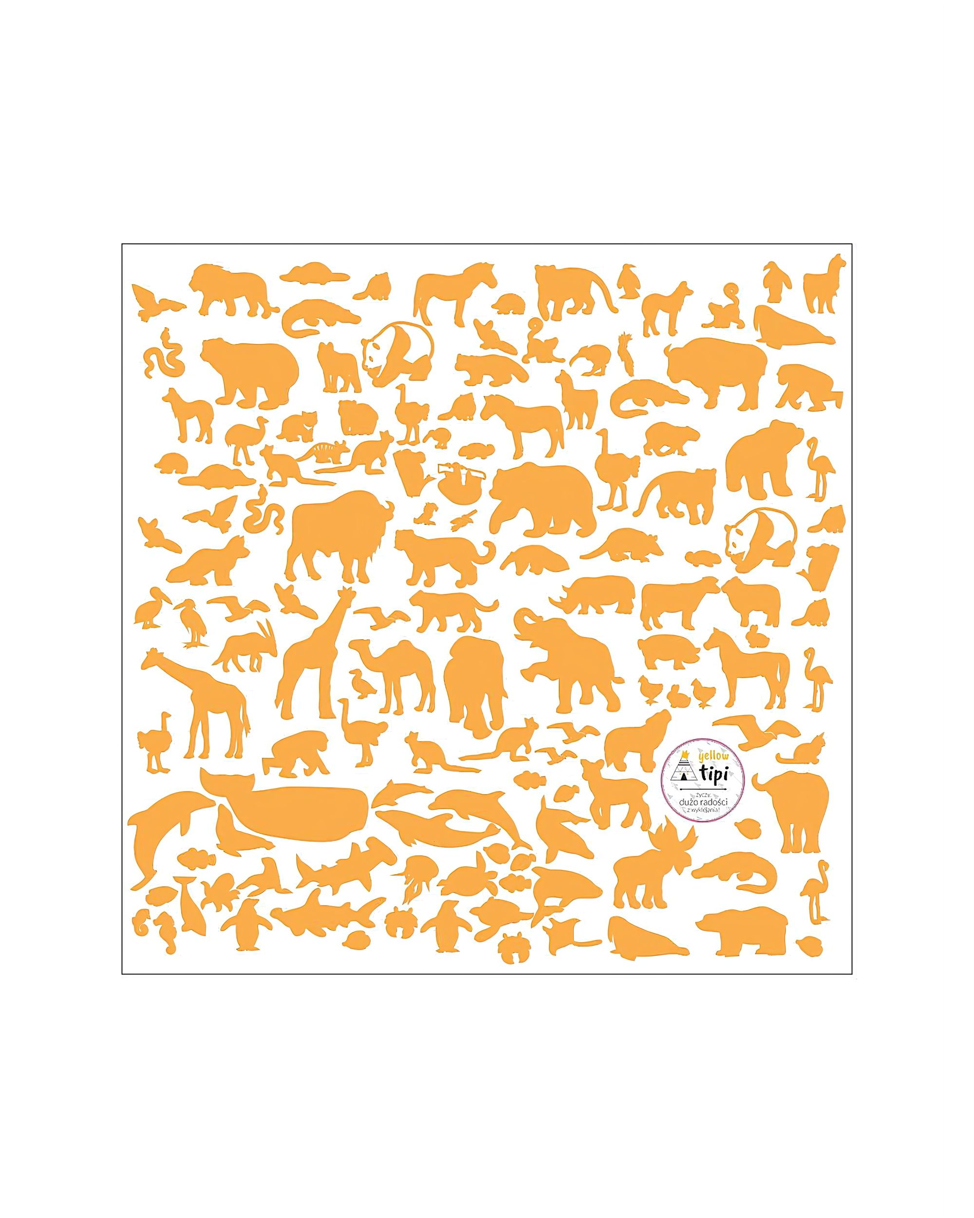 Stickers World Animals Yellow