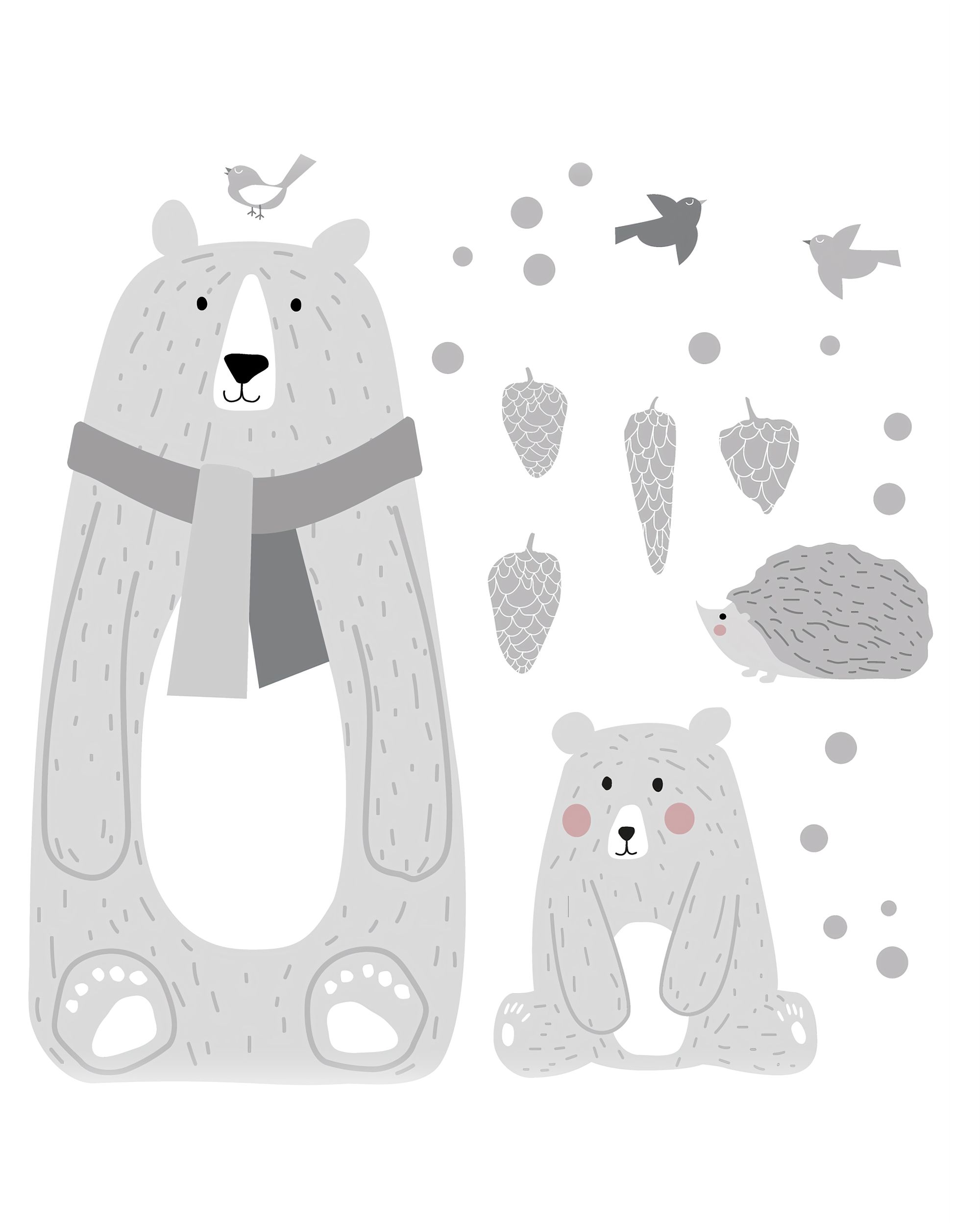 Stickers Bears gray