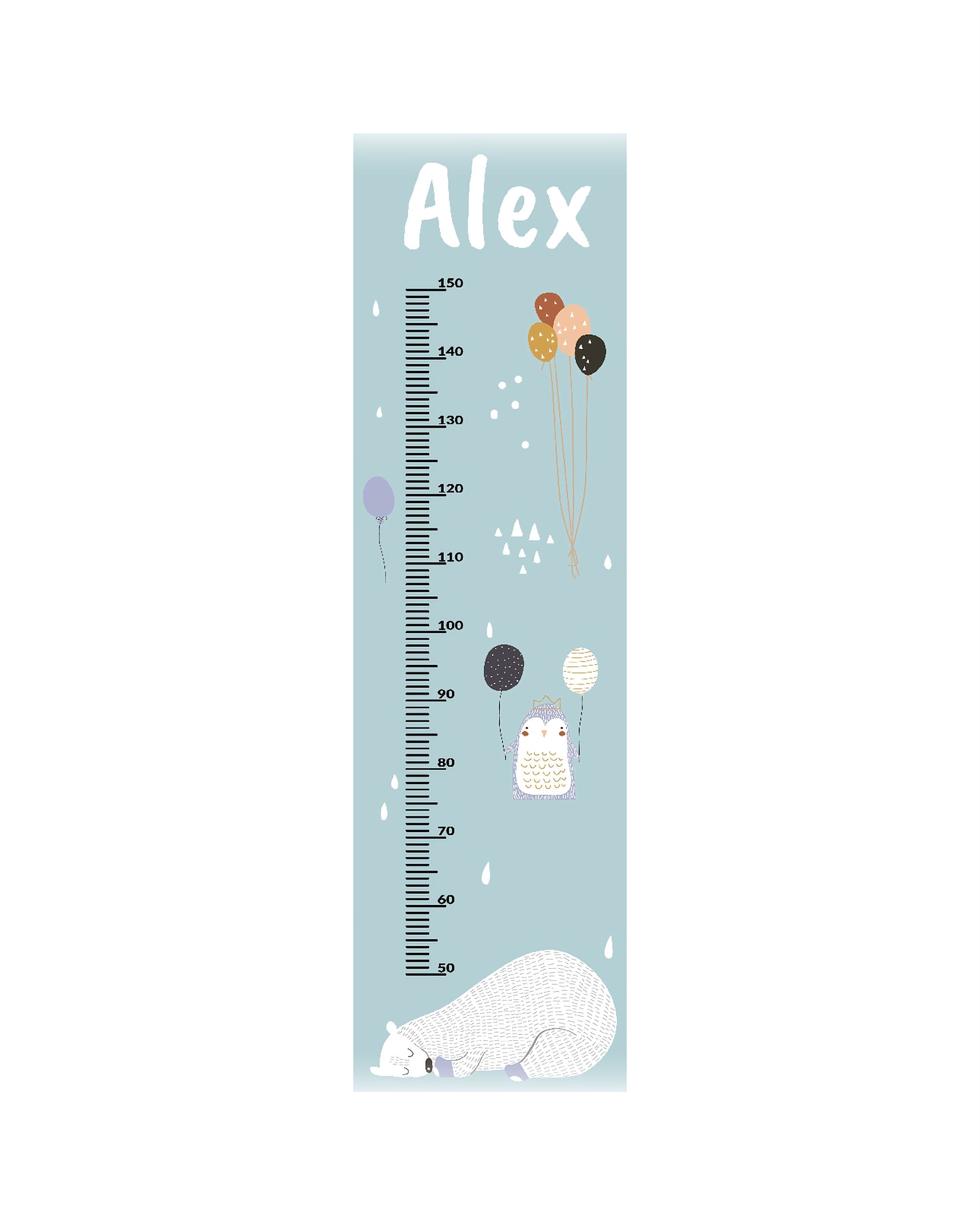 Sticker toise personnalisée Zoo Party blue