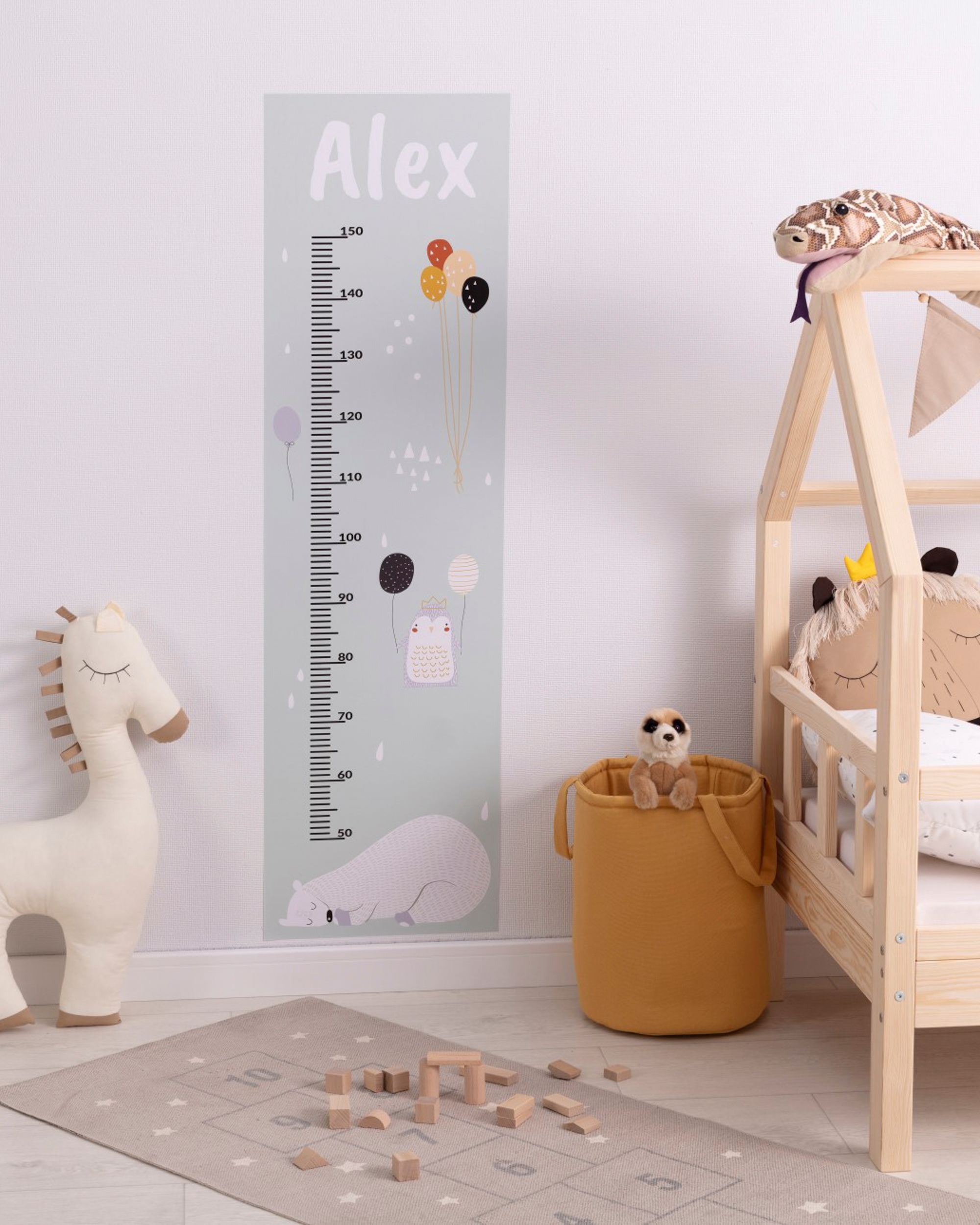 Sticker toise personnalisée Zoo Party blue (hover)