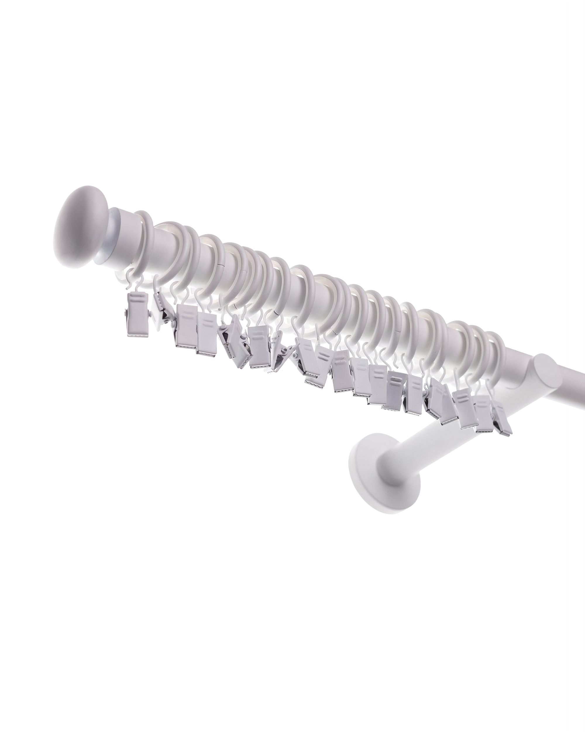 Set tringle à rideaux Modern blanc mat 160cm (hover)