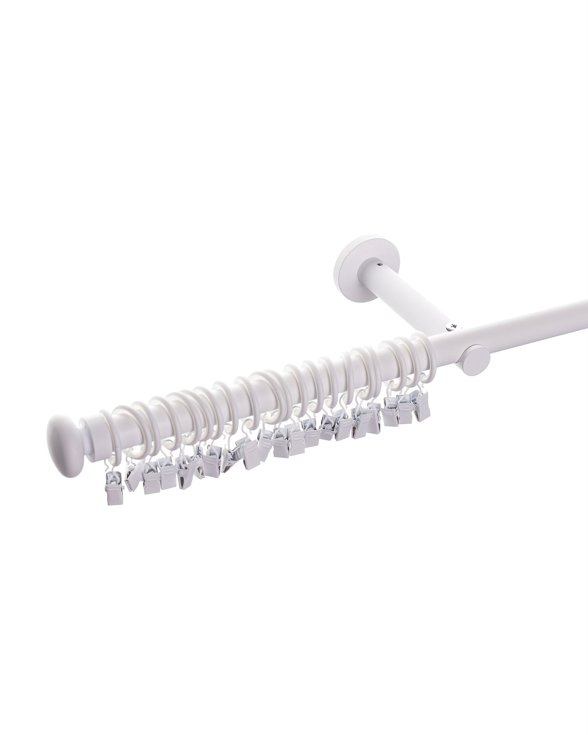 Set tringle à rideaux Modern blanc mat 240cm
