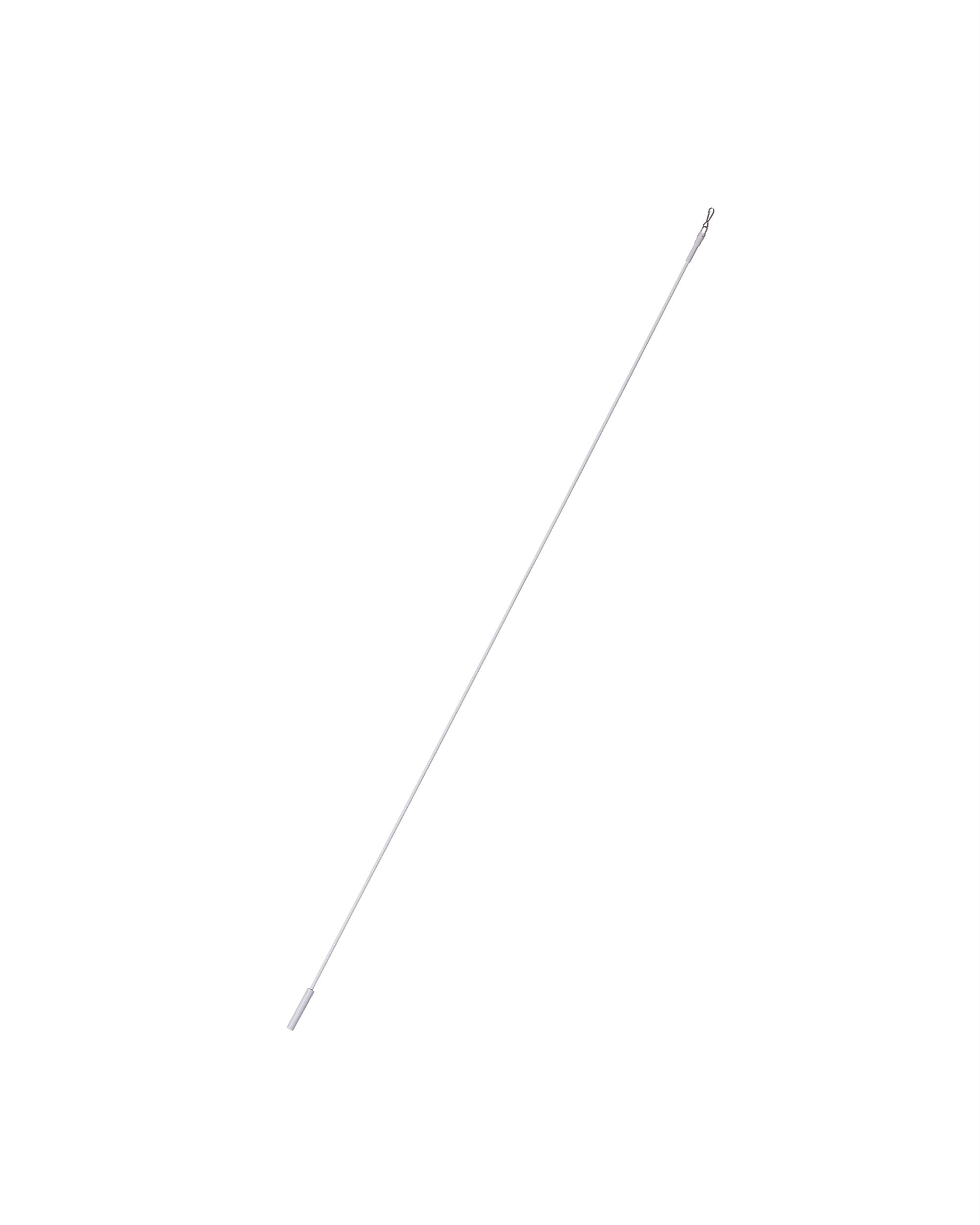 Tringle tire-rideau en métal blanc 125 cm