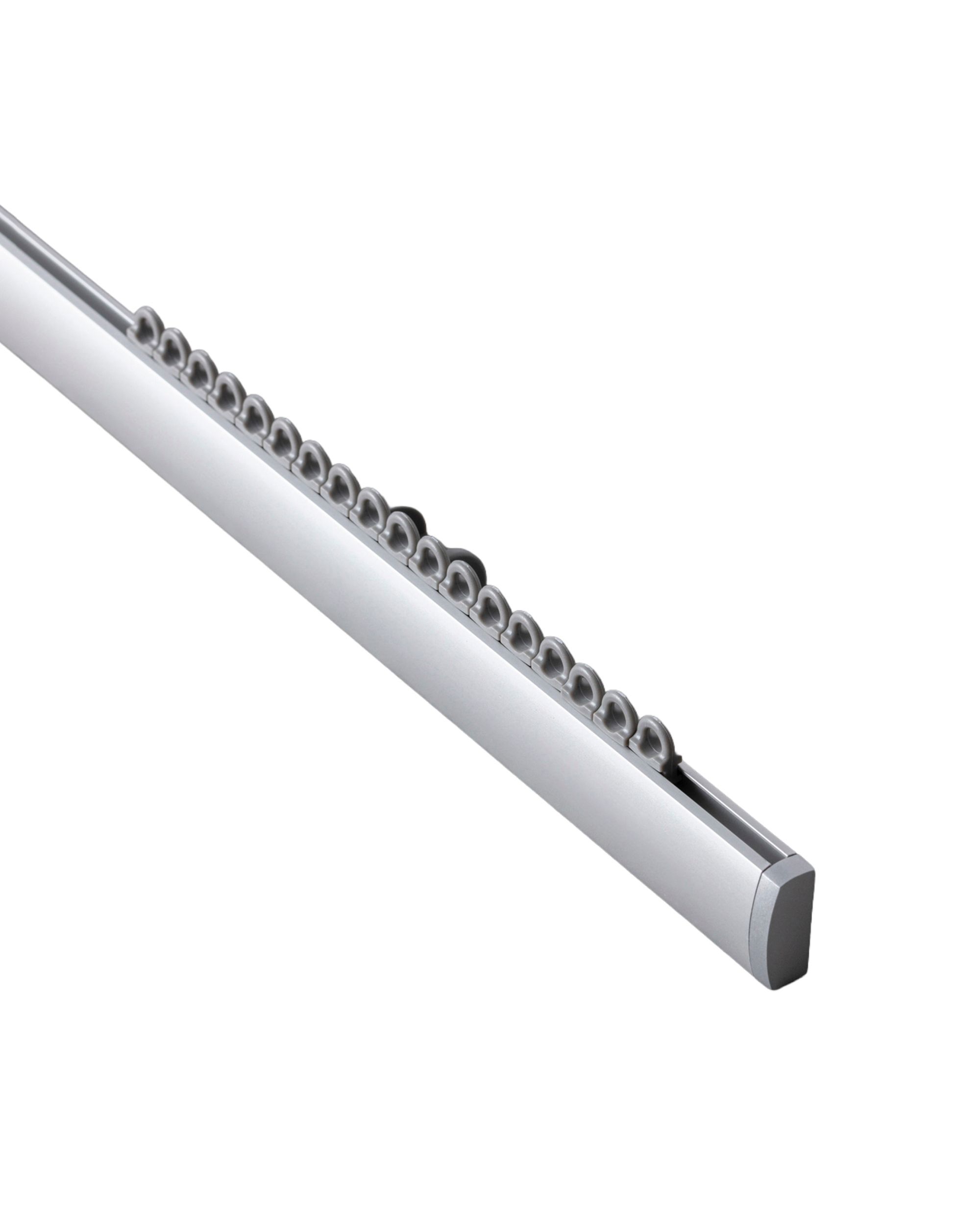 Rail de plafond Premium en aluminium simple 150cm argenté - set
