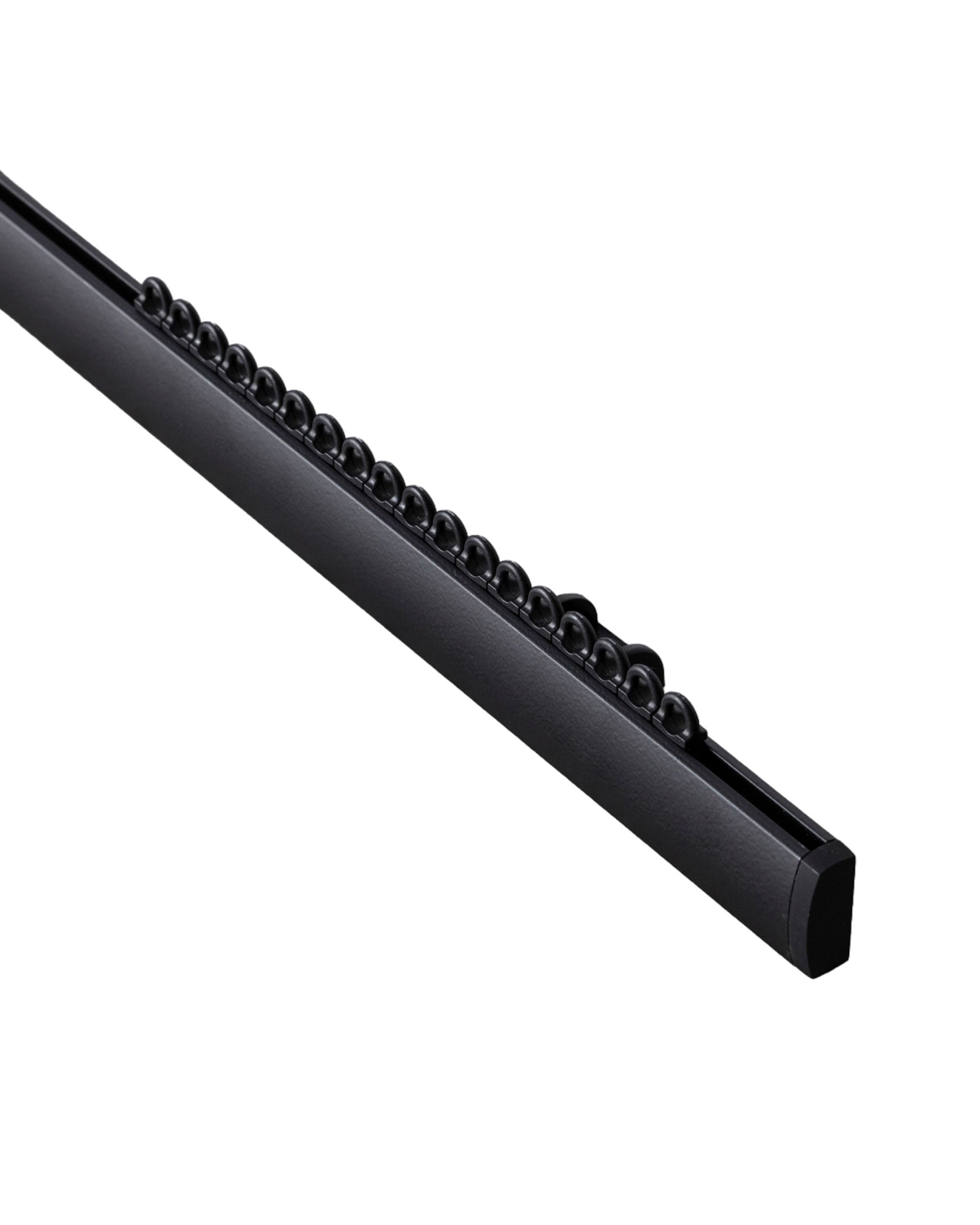 Rail de plafond Premium en aluminium simple 150cm noir - set