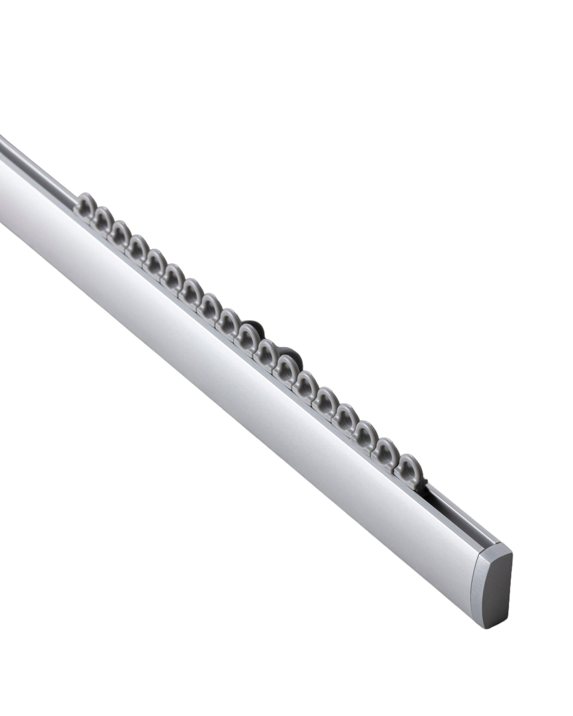 Rail de plafond Premium en aluminium simple 180cm argenté - set