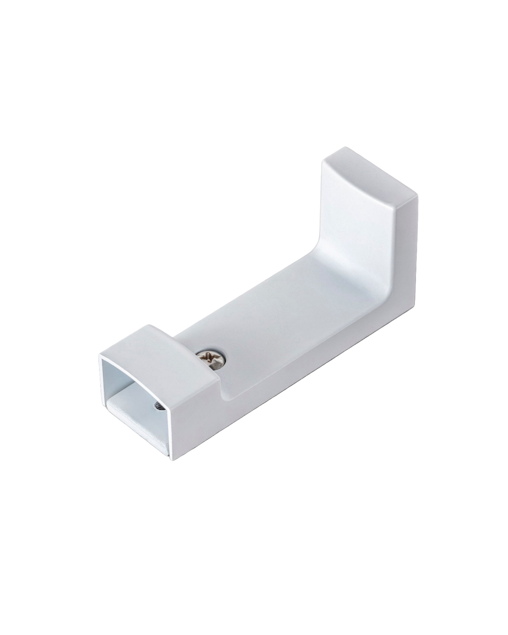 Support mural en métal pour rail de plafond Premium blanc (hover)