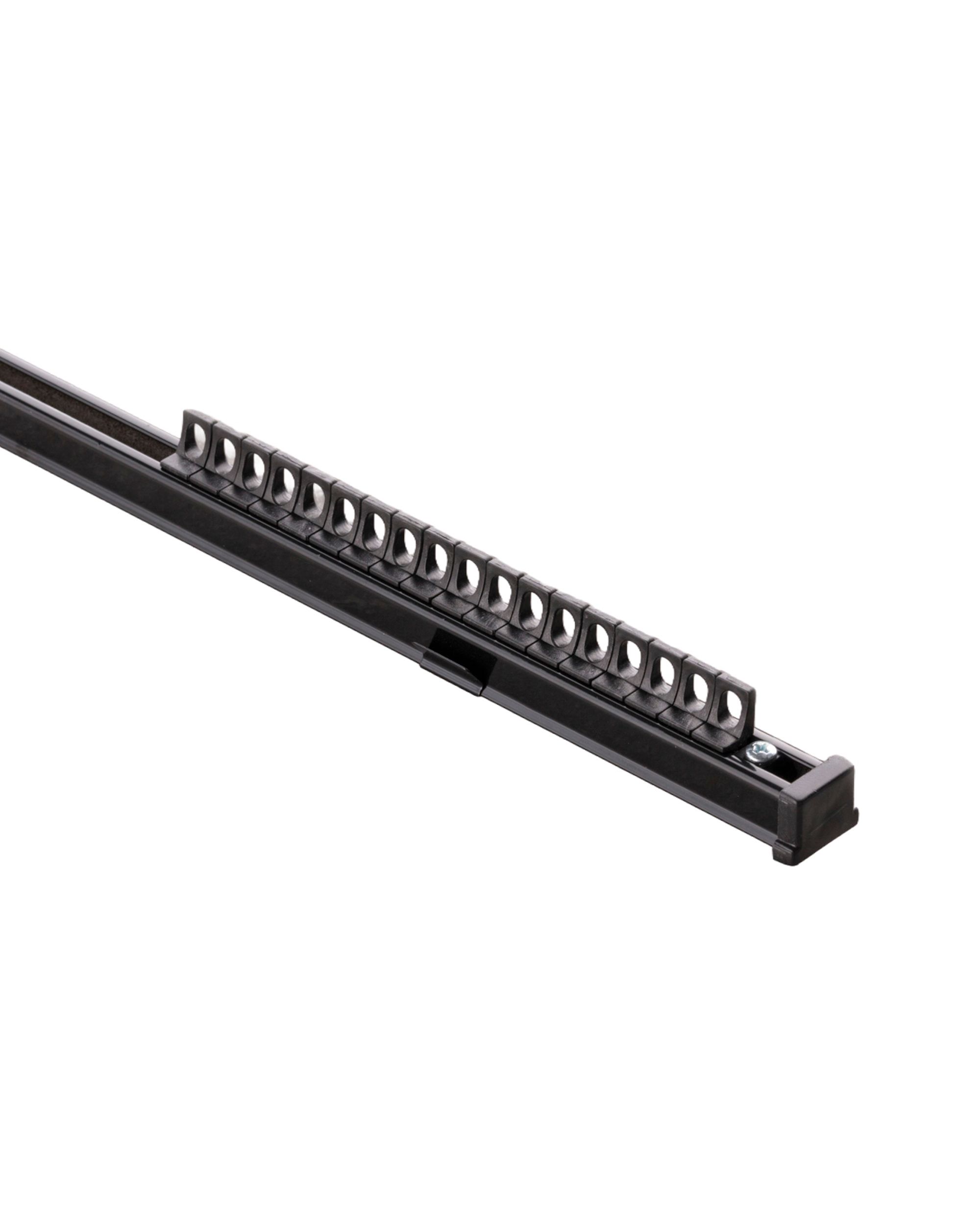 Rail de plafond en aluminium TS simple 150 cm noir - kit