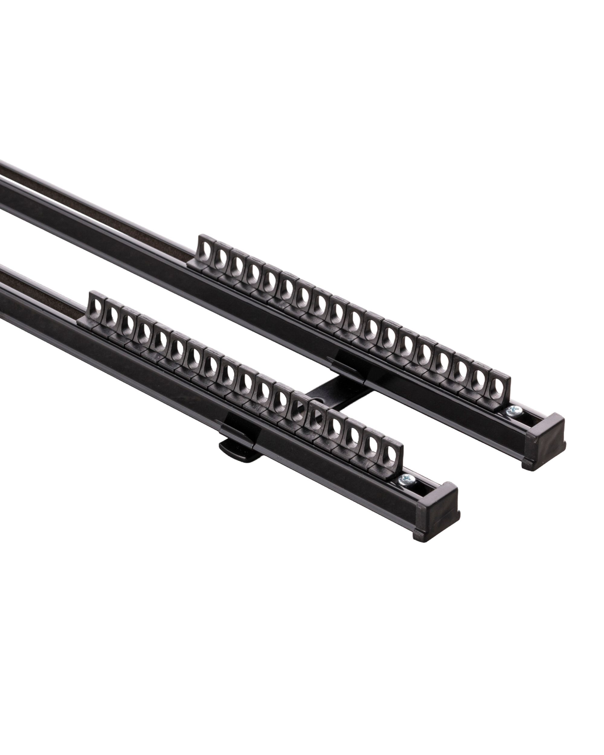 Rail de plafond en aluminium TS double 150 cm noir – kit complet