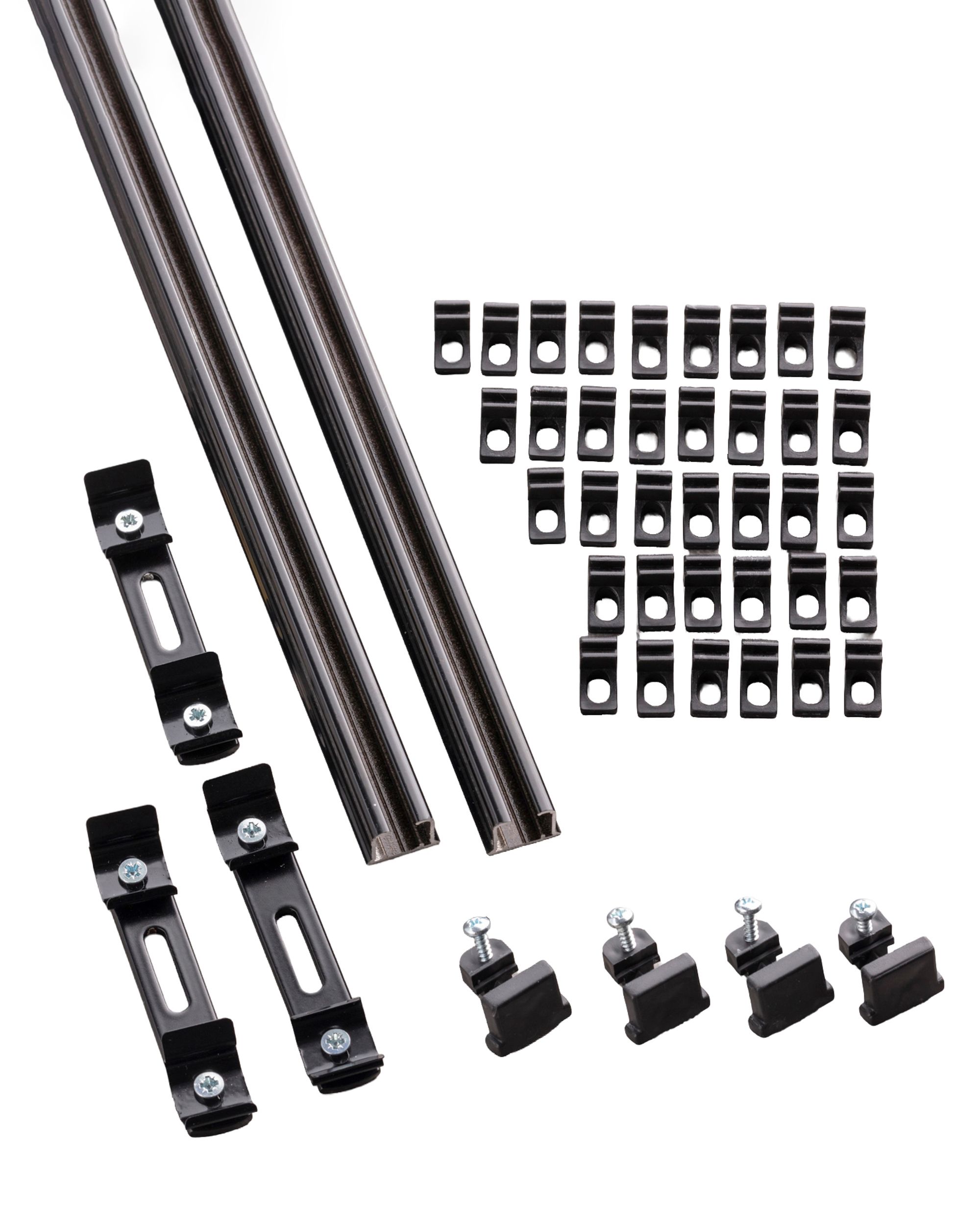 Rail de plafond en aluminium TS double 150 cm noir – kit complet (hover)