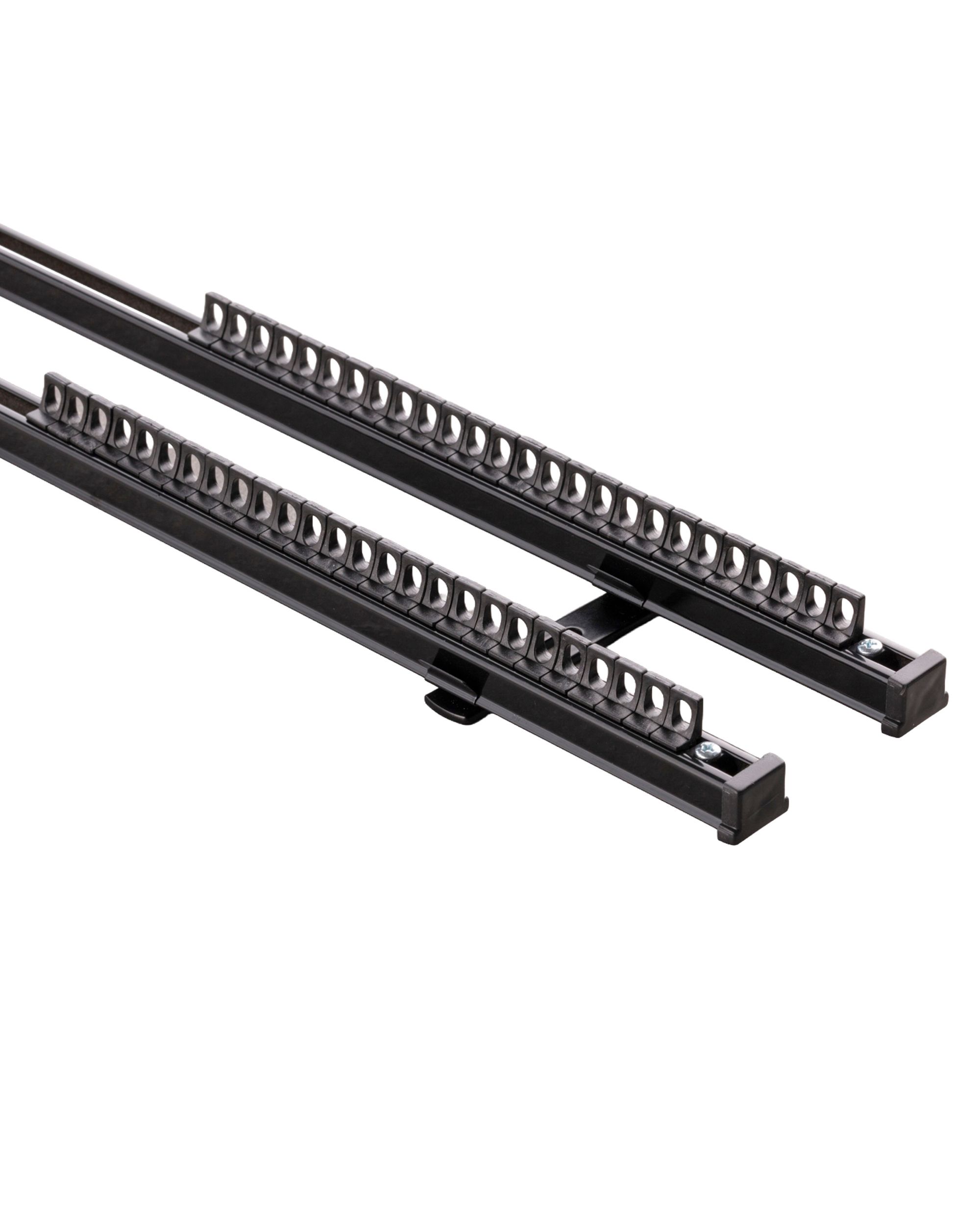 Rail de plafond en aluminium TS double 210 cm noir – kit complet