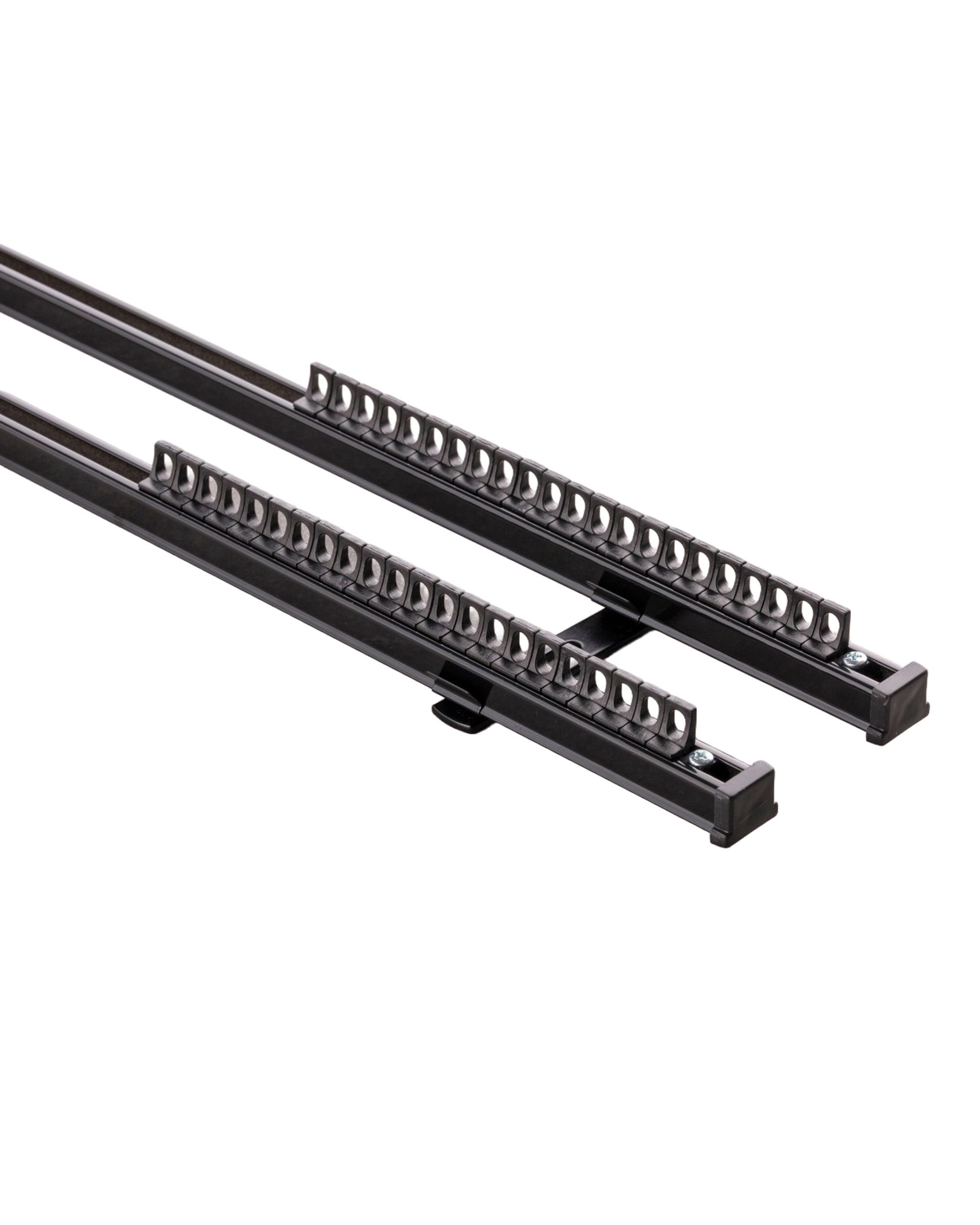 Rail de plafond en aluminium TS double 180 cm noir – kit complet