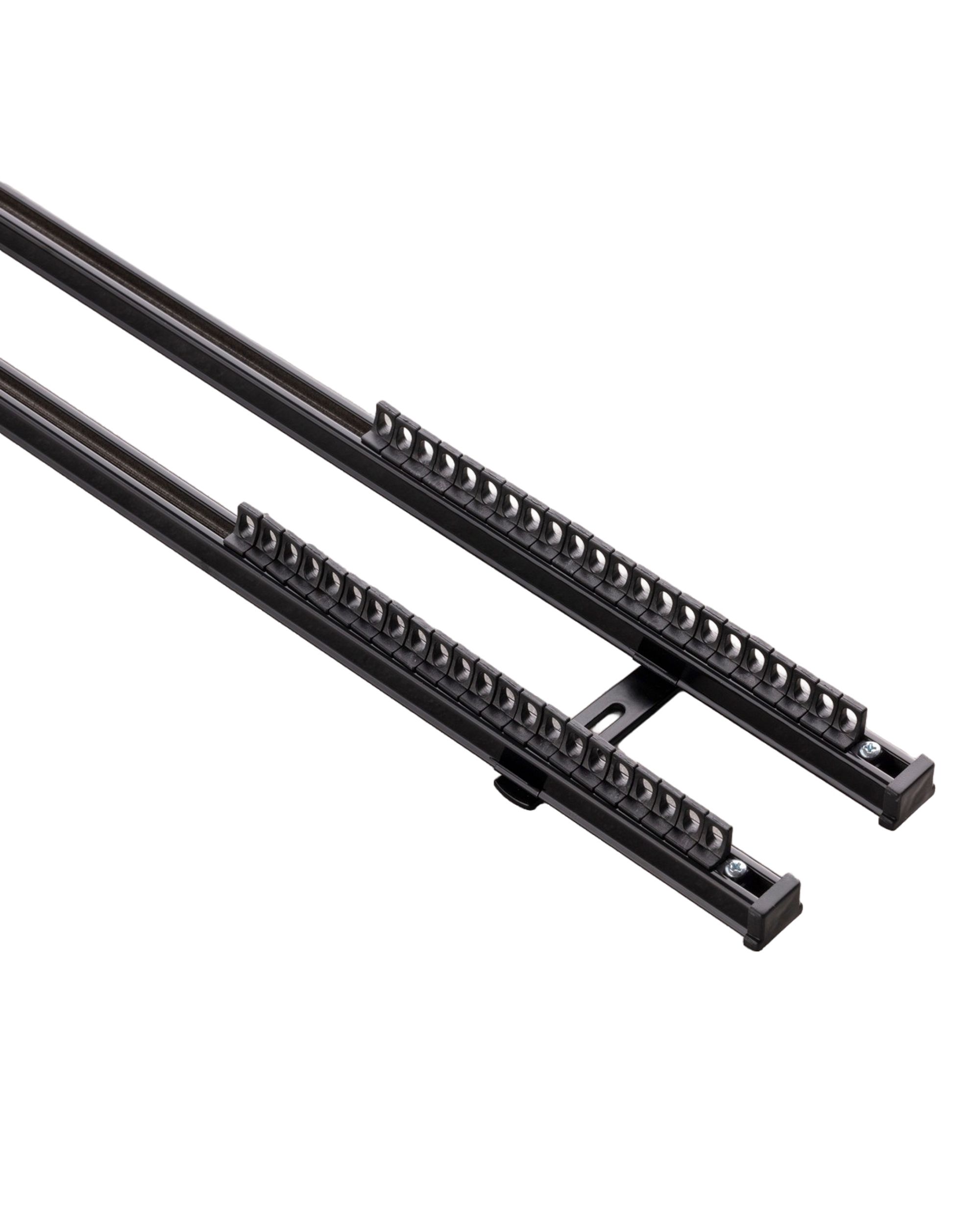 Rail de plafond en aluminium TS double 180 cm noir – kit complet (hover)