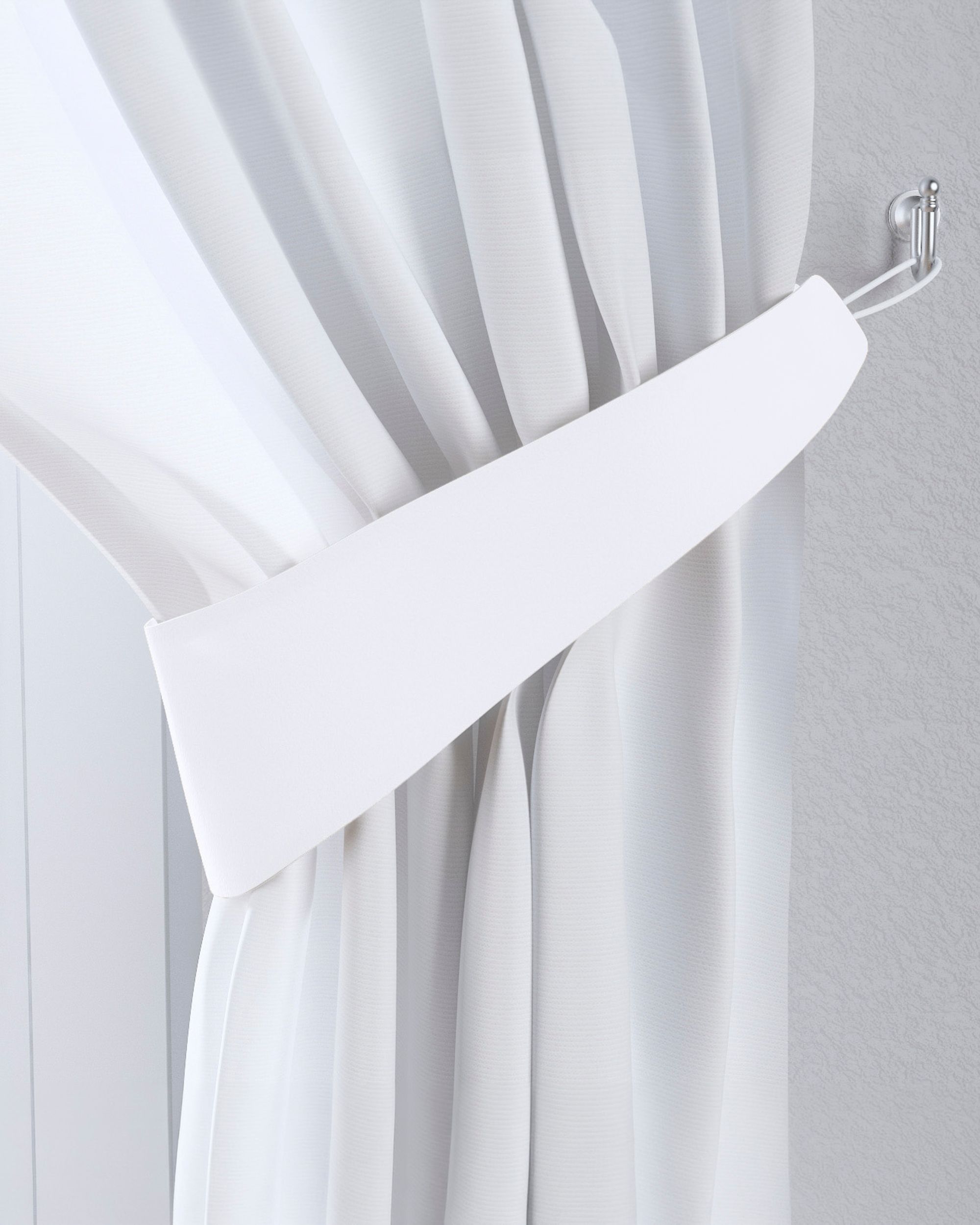 Jarretière aux rideaux couleur blanc