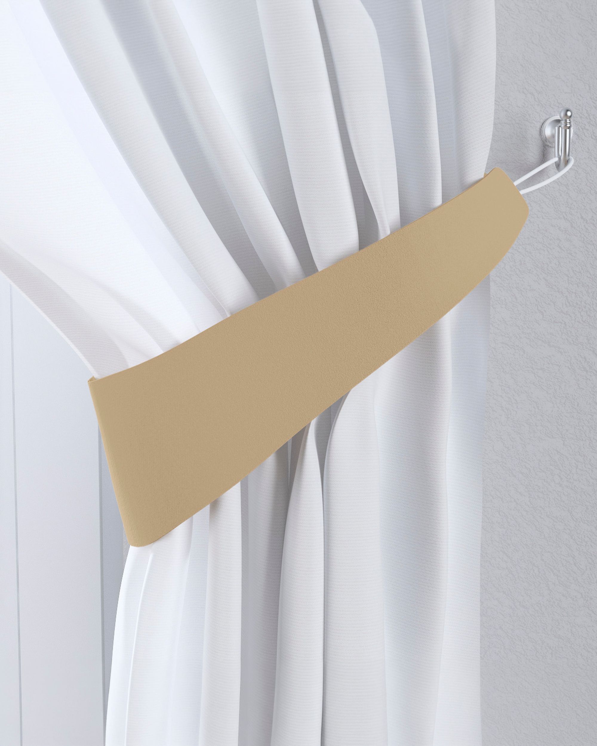 Jarretière aux rideaux couleur or tissu black-out