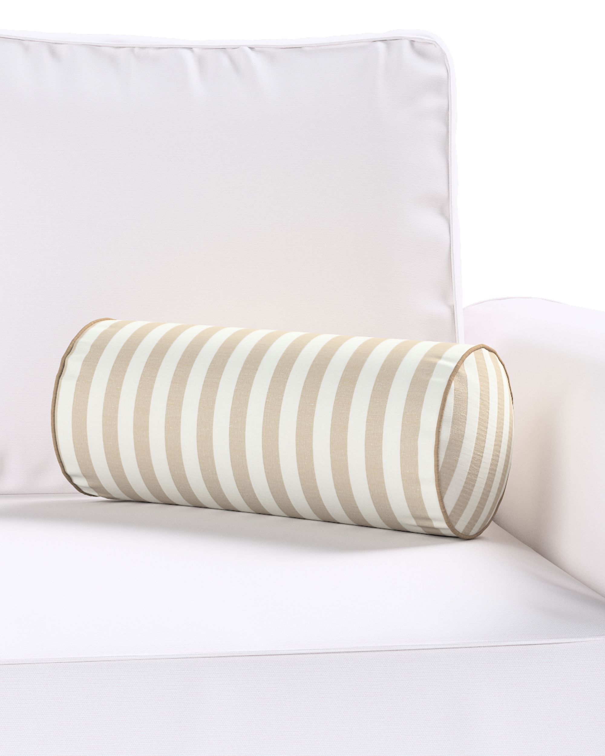 Coussin-rouleau Ruby couleur beige tissu à motifs (hover)