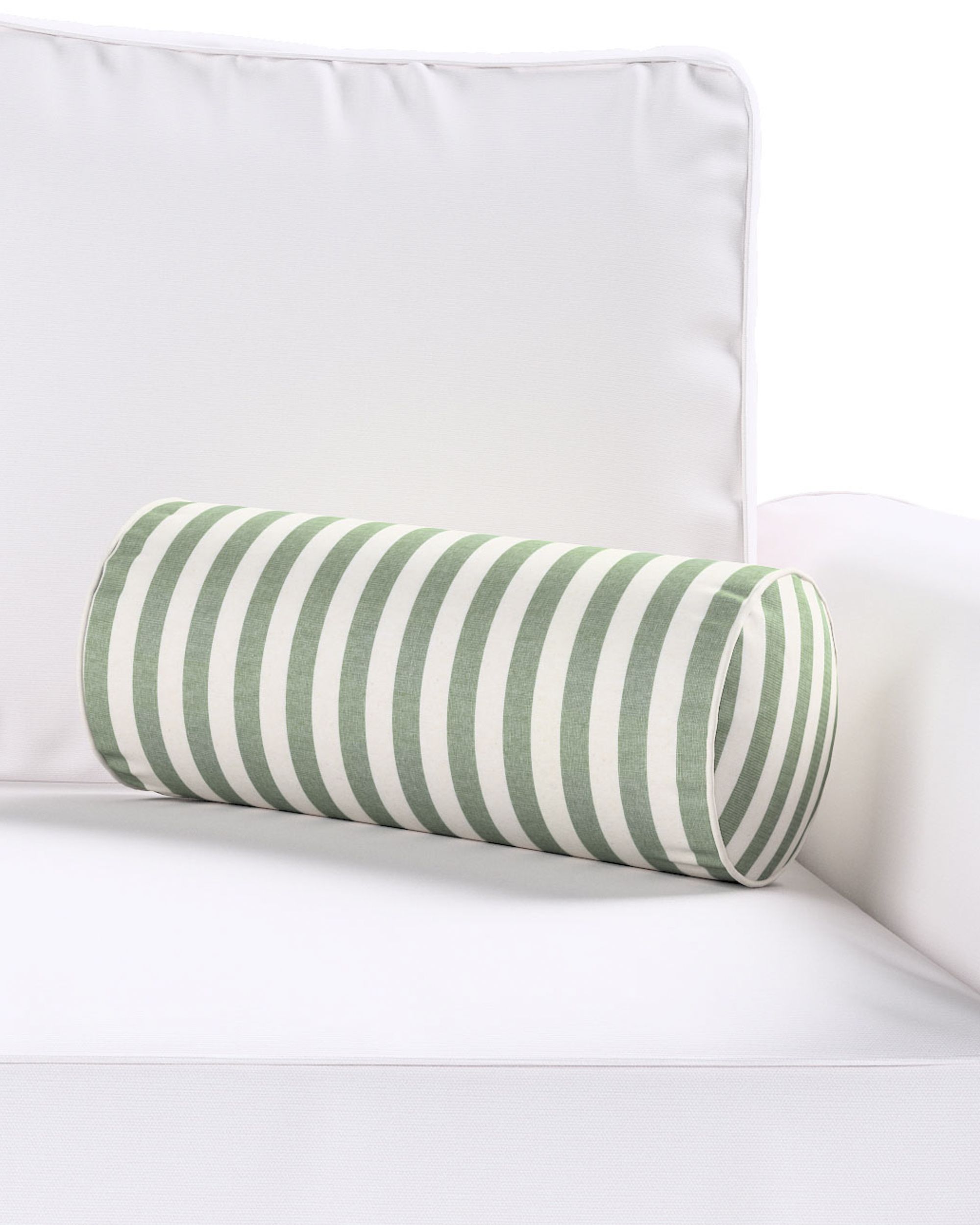 Coussin-rouleau Ruby couleur vert tissu à motifs (hover)