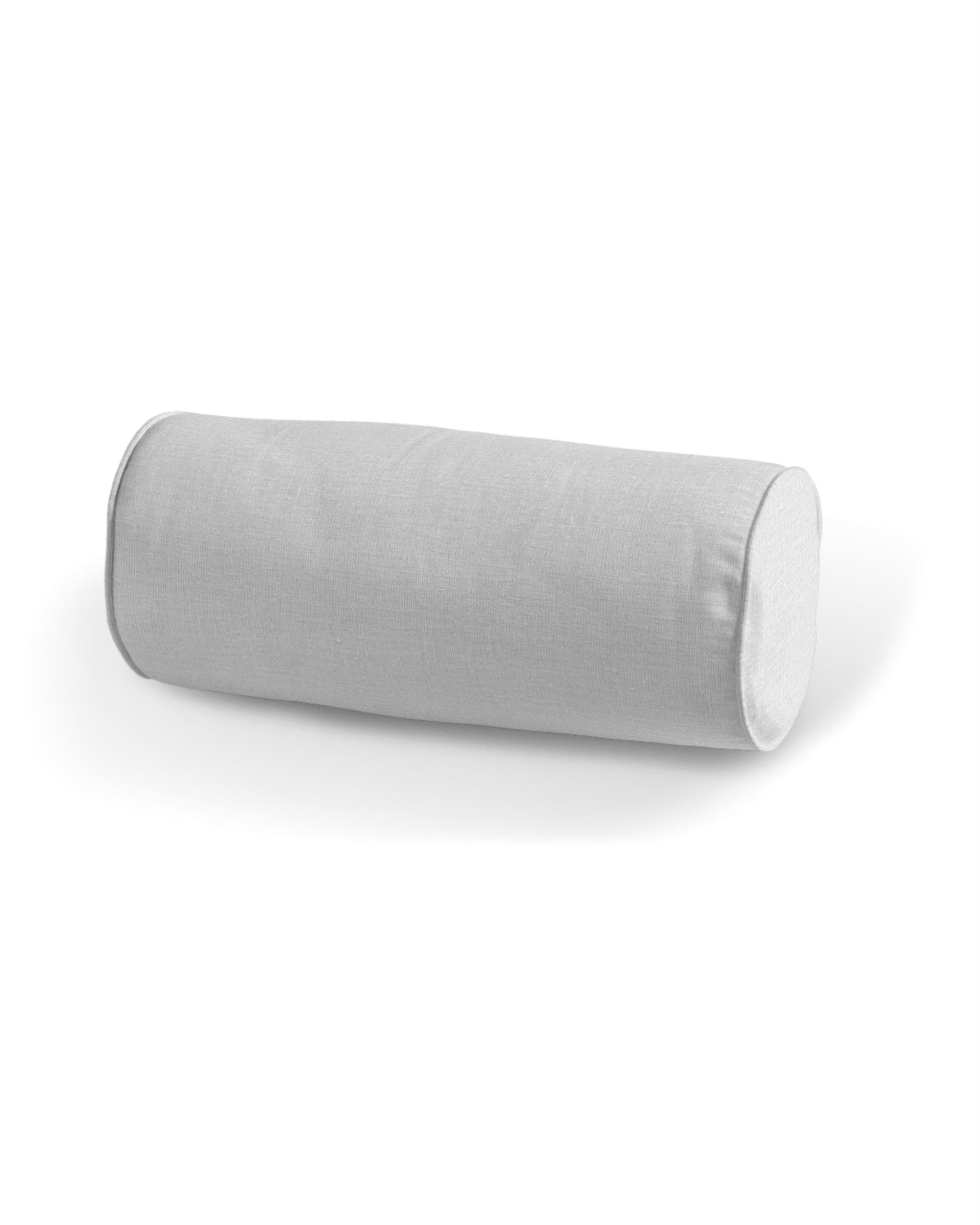 Coussin-rouleau Ruby couleur blanc tissu semi-transparent, tresse