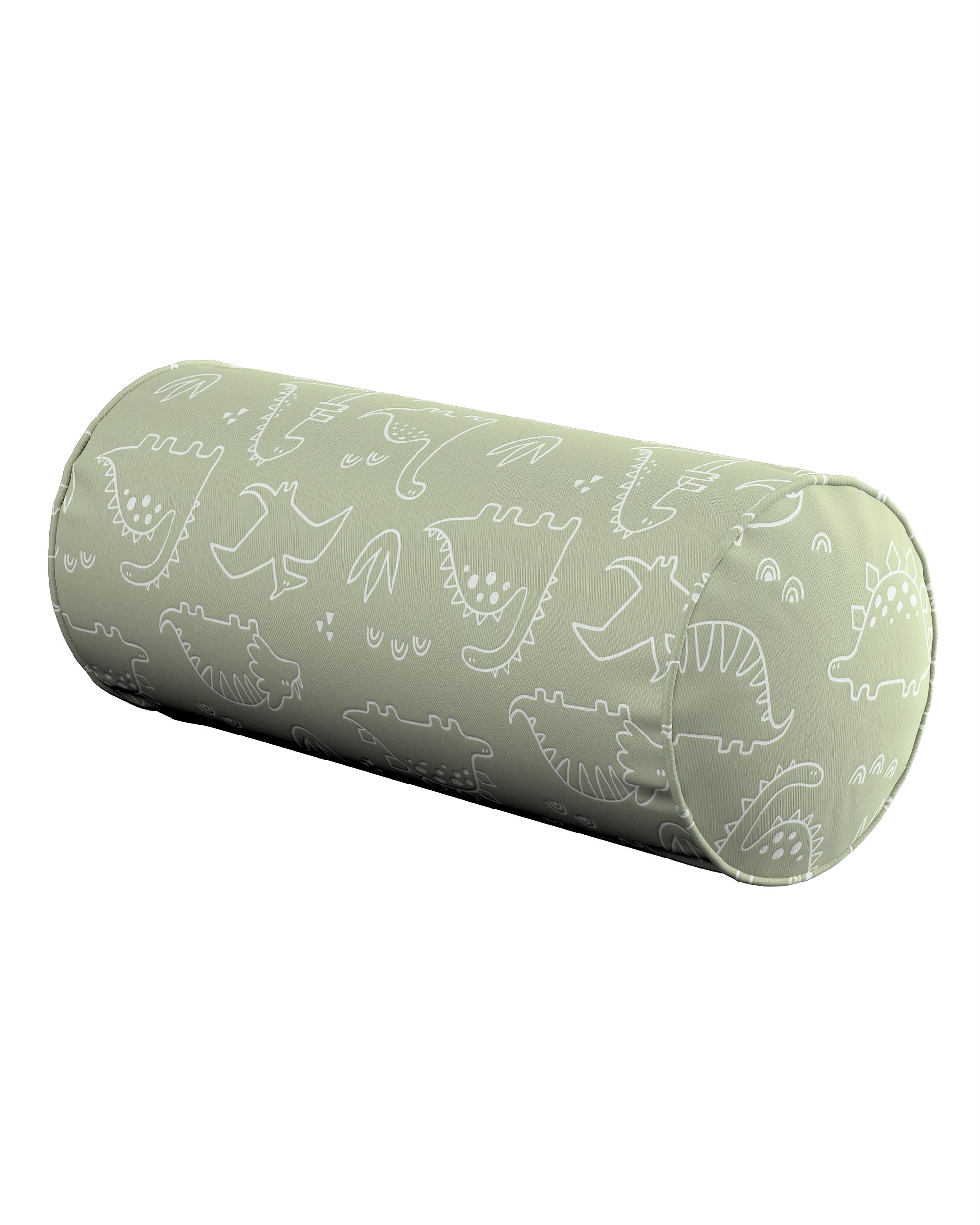 Coussin-rouleau Ruby couleur vert tissu à motifs