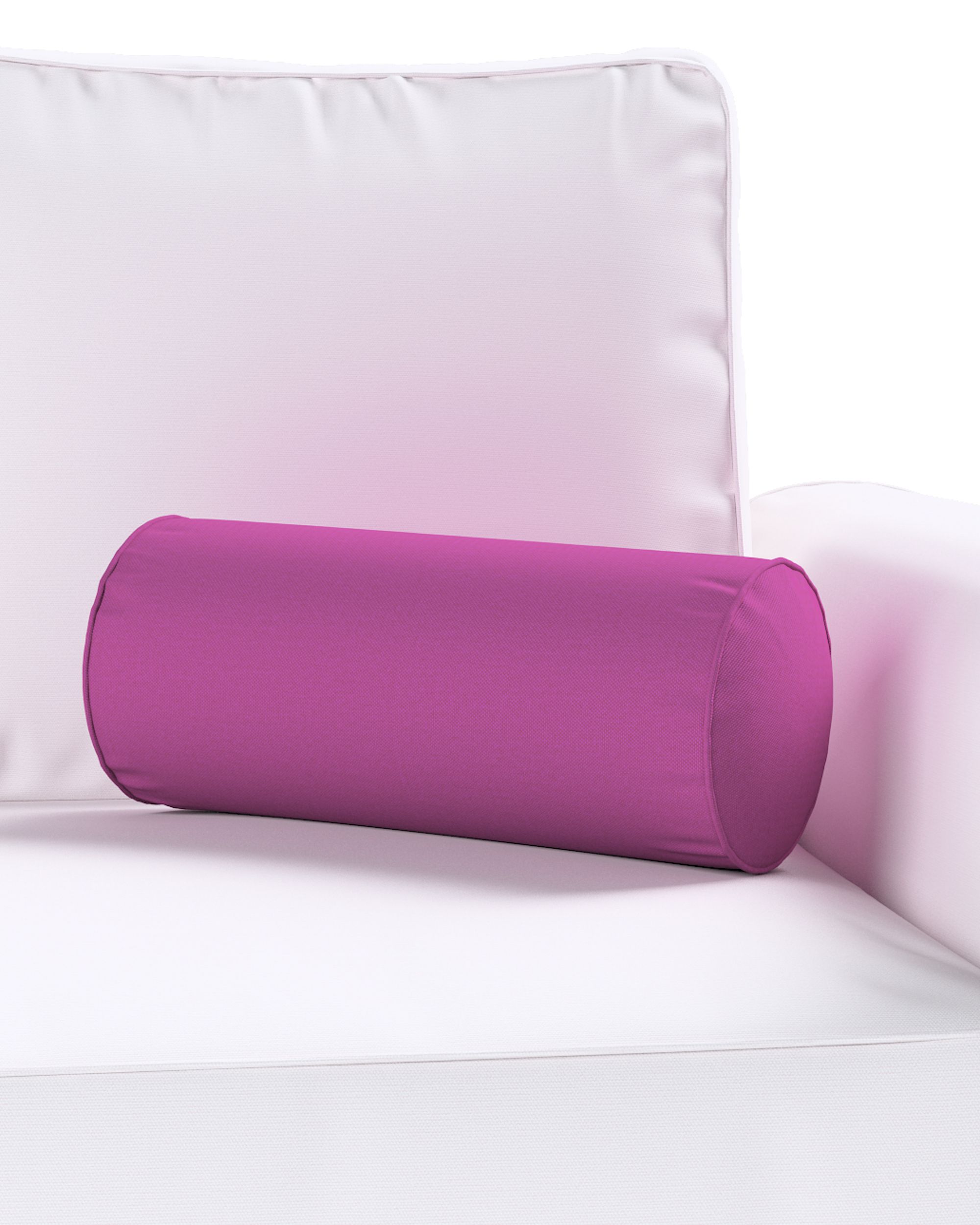 Coussin-rouleau Ruby couleur rose tissu tresse (hover)