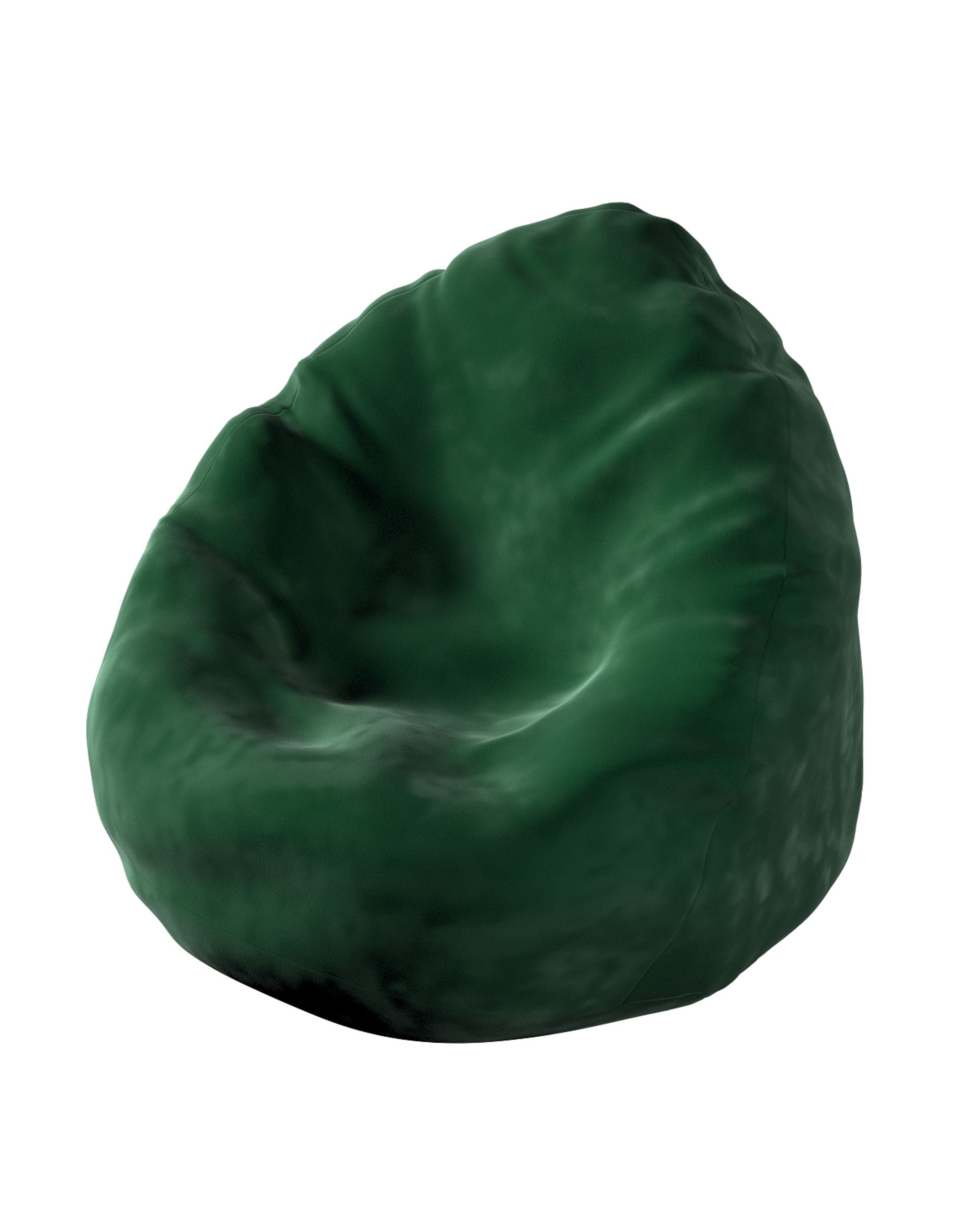 Pouf poire Bowli couleur vert tissu brillant, velours
